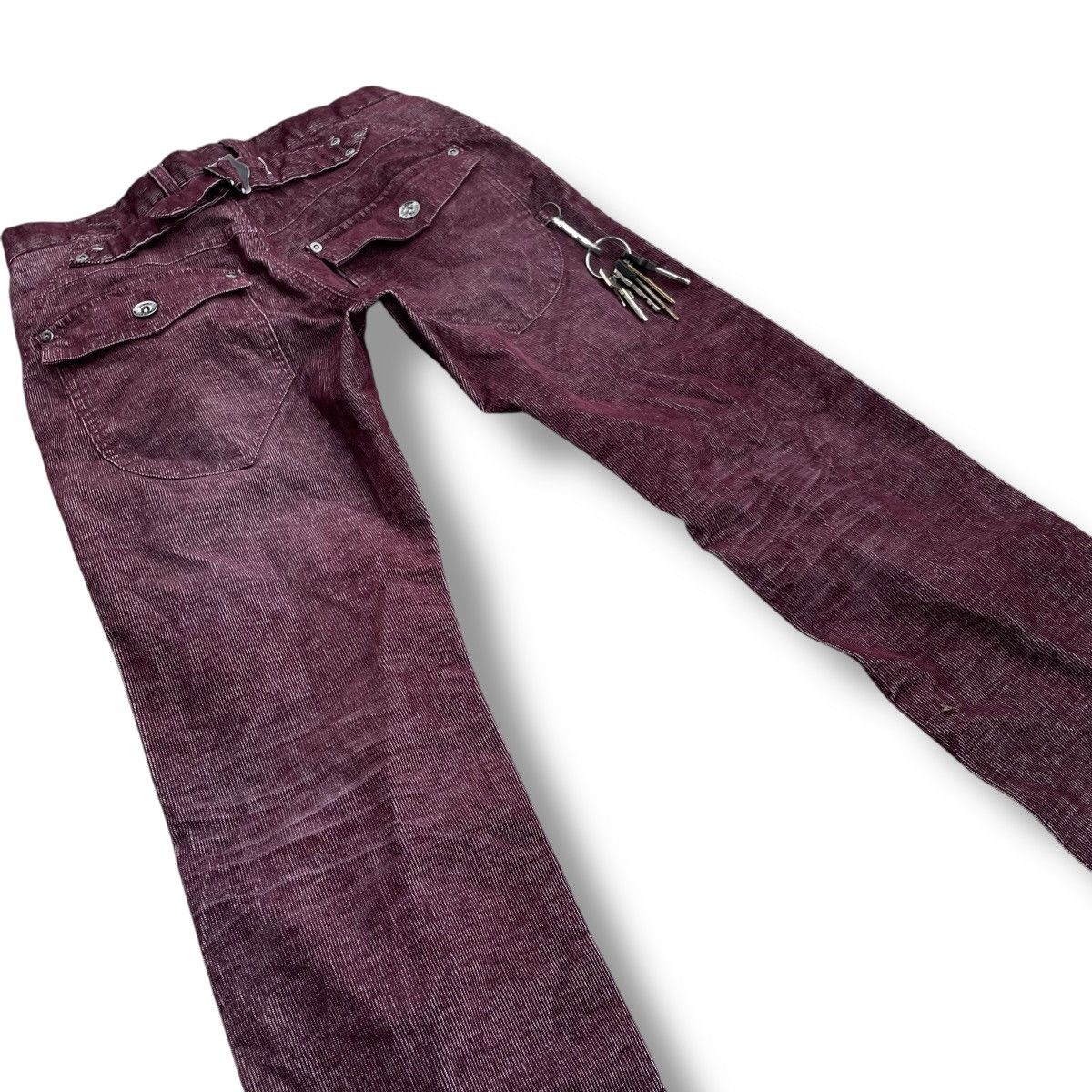 Isamu Katayama Backlash 🇯🇵 SEMANTIC DESIGN CORDUROY BUCKLE PANTS Size US 28 / EU 44 - 9 Thumbnail