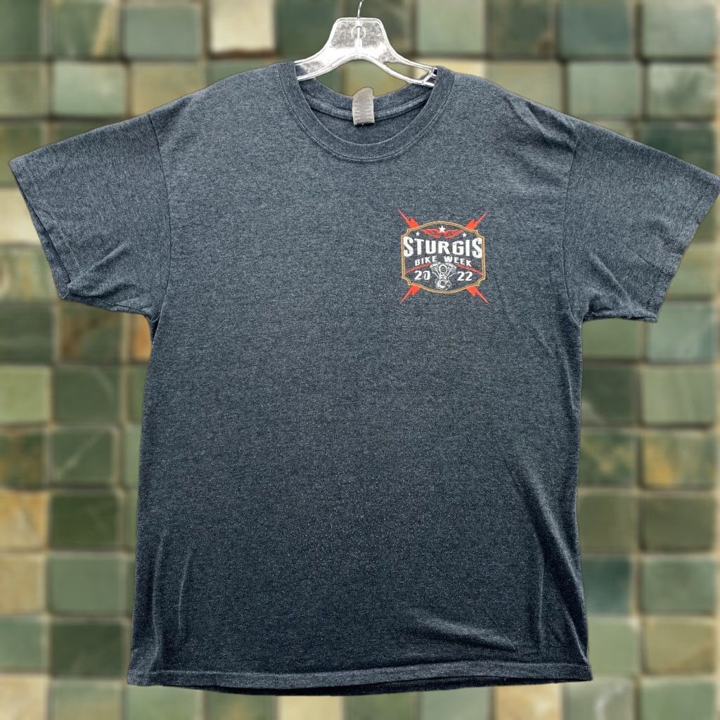 Gildan Gildan Sturgis Bike Week T-Shirt Mens Large Gray Riding Biker Streetwear 2022 SD Size US L / EU 52-54 / 3 - 1 Thumbnail