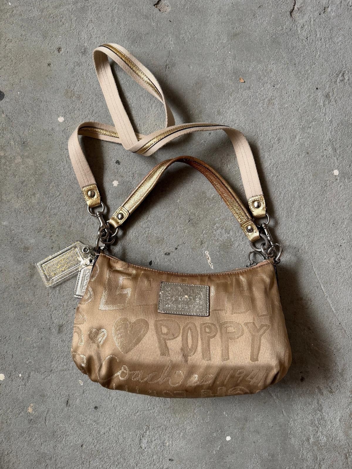 Coach Coach 2Way Poppy Shoulder Bag Beige/Gold Size ONE SIZE - 5 Thumbnail