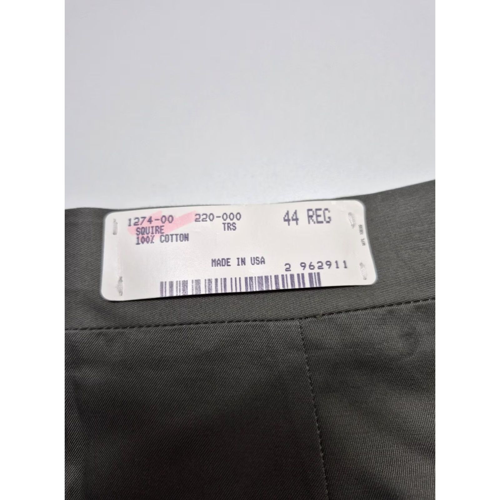 Vintage VTG Corbin Dress Pants Mens 44x36 Gray Cotton Pleated Straight Unhemmed USA Size US 44 / EU 60 - 4 Thumbnail