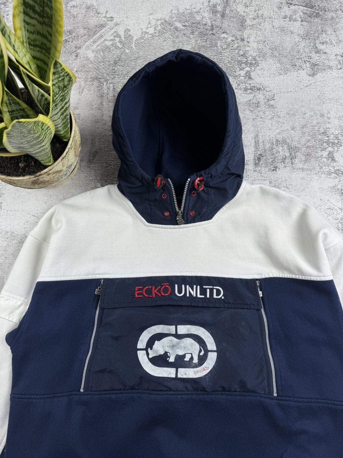 Ecko Unltd. ECKO UNLTD Skate Rap Baggy Hip Hop Anorak Jacket Hoodie Size US L / EU 52-54 / 3 - 6 Thumbnail