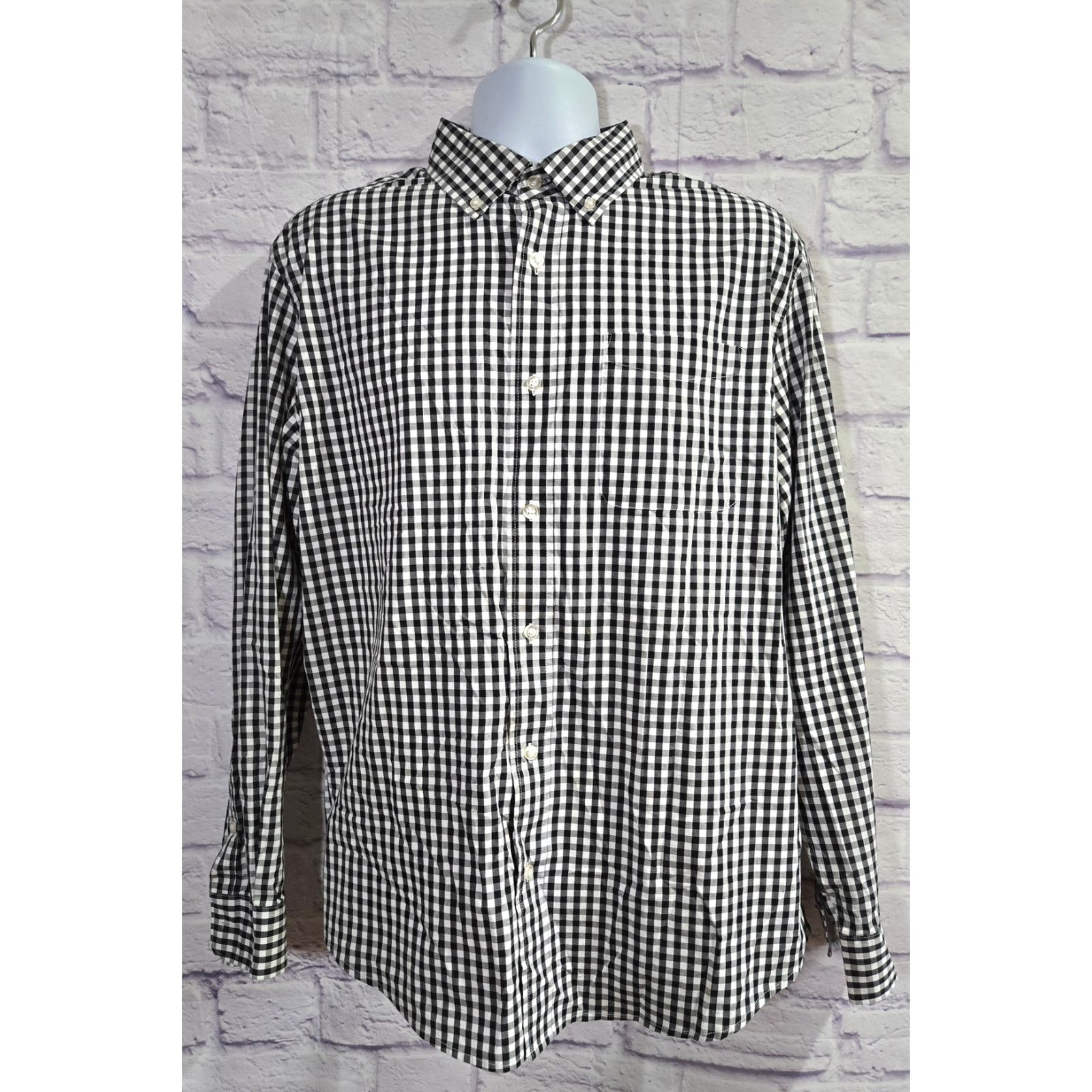Savane Savane Black Plaid Long Sleeves Button Up Men's Shirt Large Size US L / EU 52-54 / 3 - 1 Thumbnail