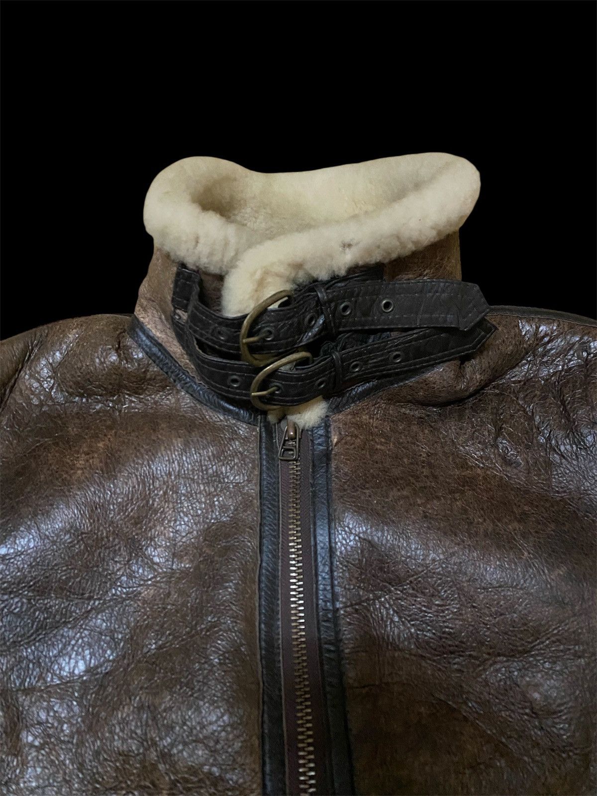 Vintage Vintage B3 Topgun Style Shearling Leather Sheepskin Jacket Size US L / EU 52-54 / 3 - 6 Thumbnail