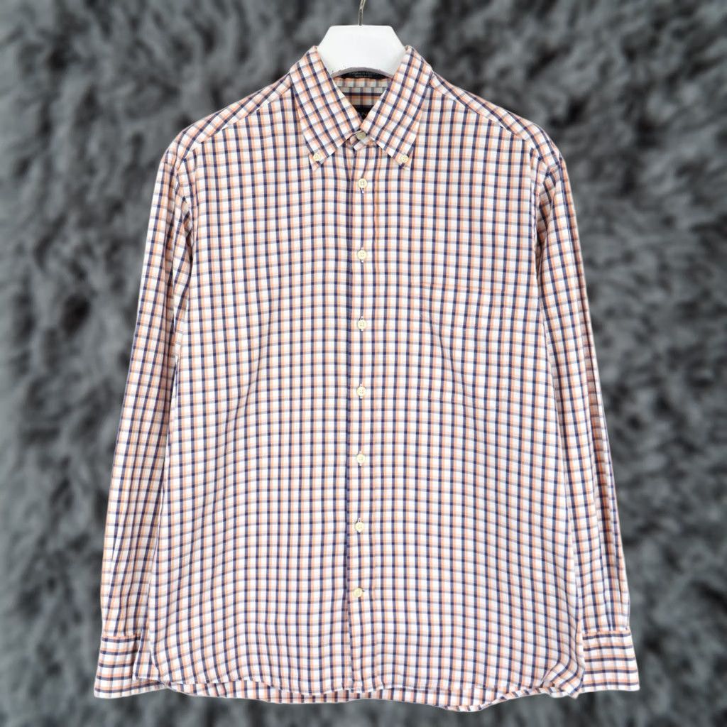 Gant GANT Pinpoint Oxford Shirt Men's LARGE Multicolor Check Regular Fit Long Sleeve Size US L / EU 52-54 / 3 - 1 Thumbnail