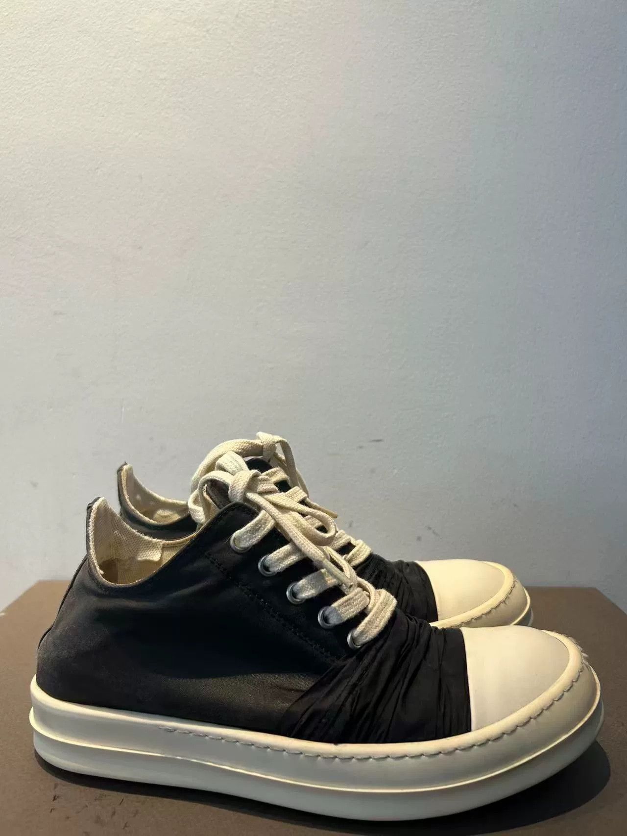 Rick Owens Rick Owens Black Silk Sneakers Size 39 Size US 6 / EU 39 - 1 Thumbnail