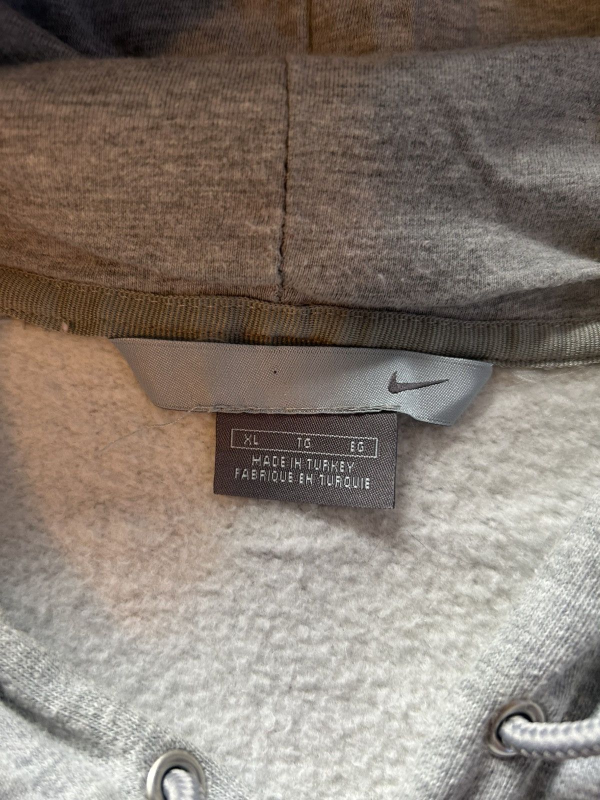 Nike Vintage Y2K Grey Tag Nike Spellout Center Swoosh Grey Hoodie Size US XL / EU 56 / 4 - 3 Thumbnail