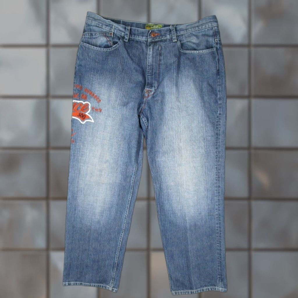 Enyce Enyce Men's Blue Straight Leg Baggy Jeans 40x33 Distressed Denim Streetwear Retro Size US 40 / EU 56 - 1 Thumbnail