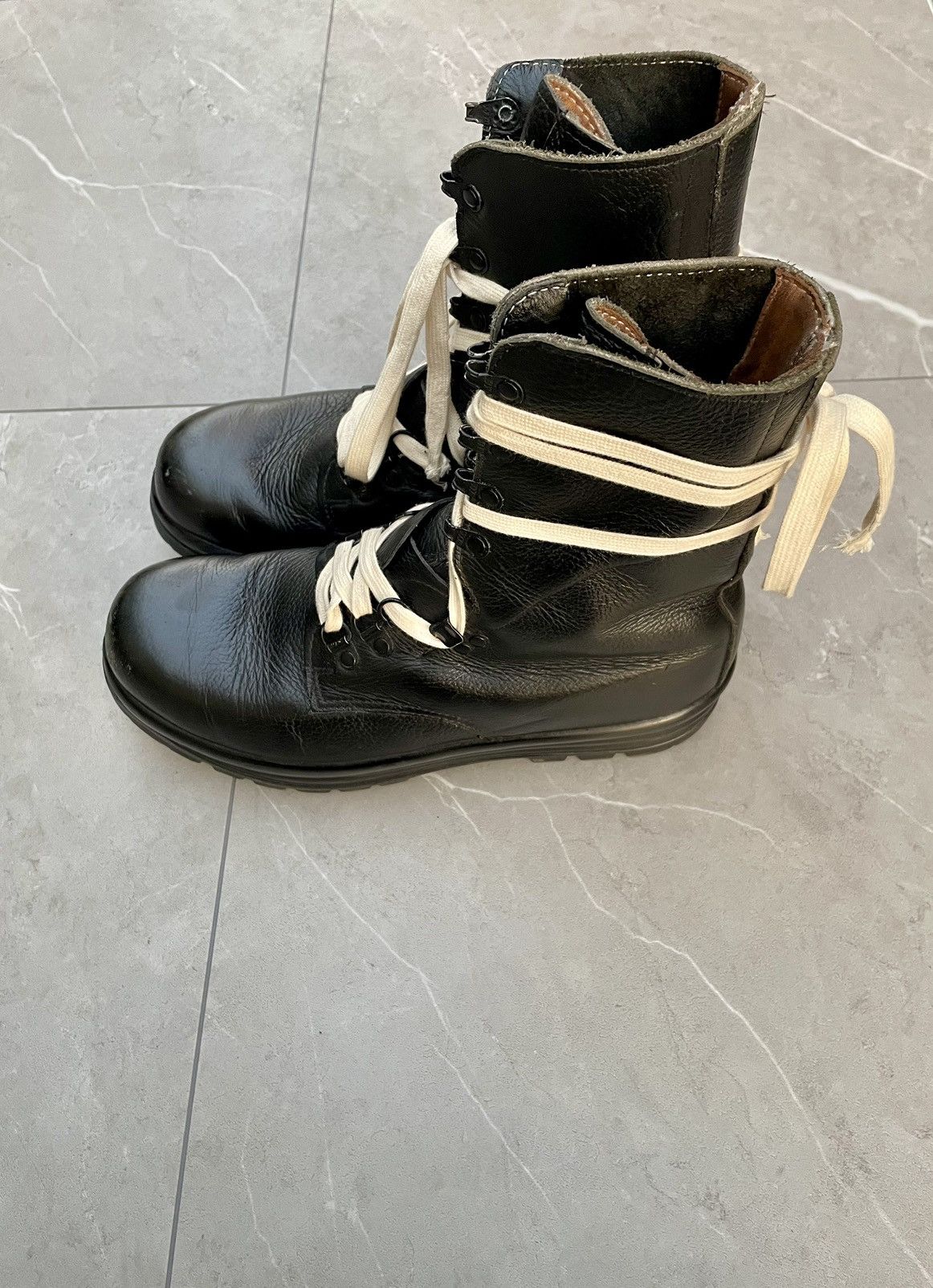 Vintage 1970s Vintage Military Black Leather Combat Boots Size US 8 / EU 41 - 9 Thumbnail