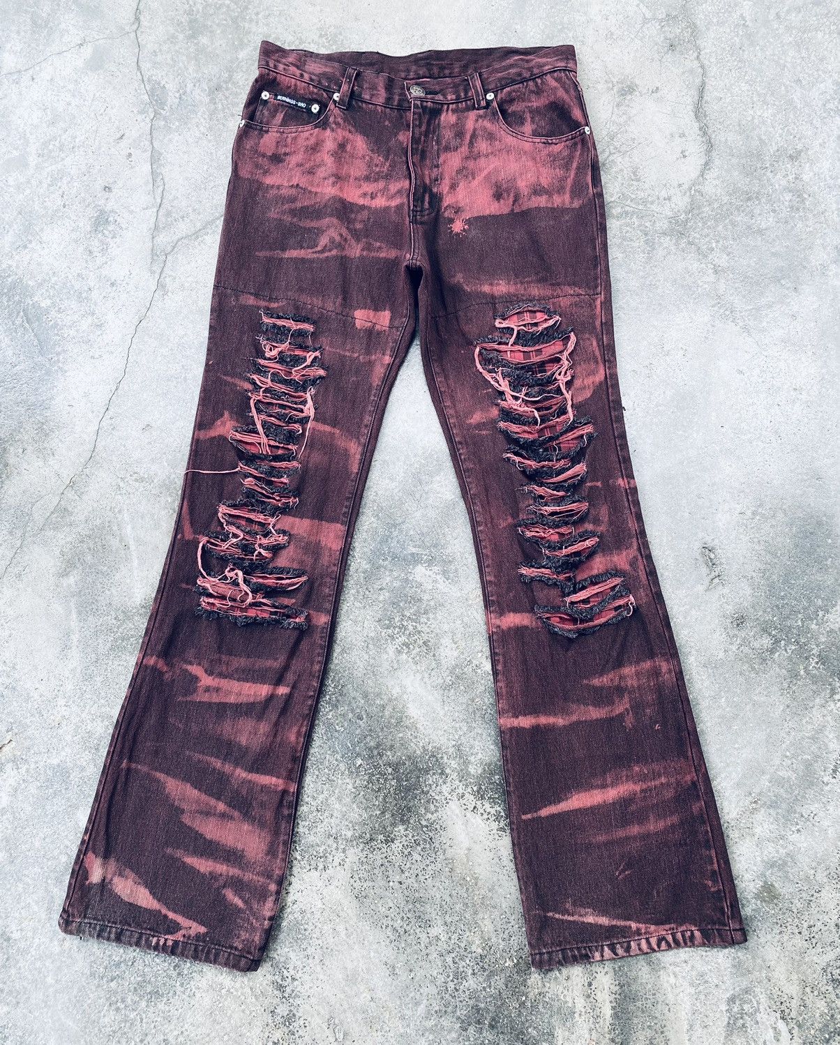 Vintage Vintage Berninis Sho Distressed Bottom Bell Denim Pants Size US 32 / EU 48 - 1 Thumbnail