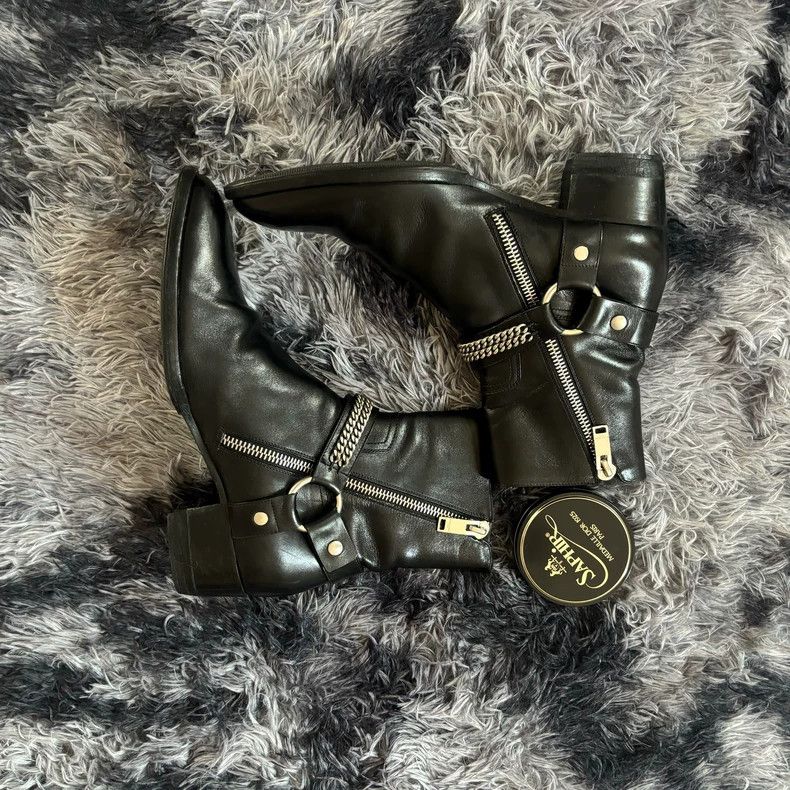 Saint Laurent Paris Saint laurent paris 13 SS chain boots 2506-Nextarrow Size US 7 / EU 40 - 2 Thumbnail