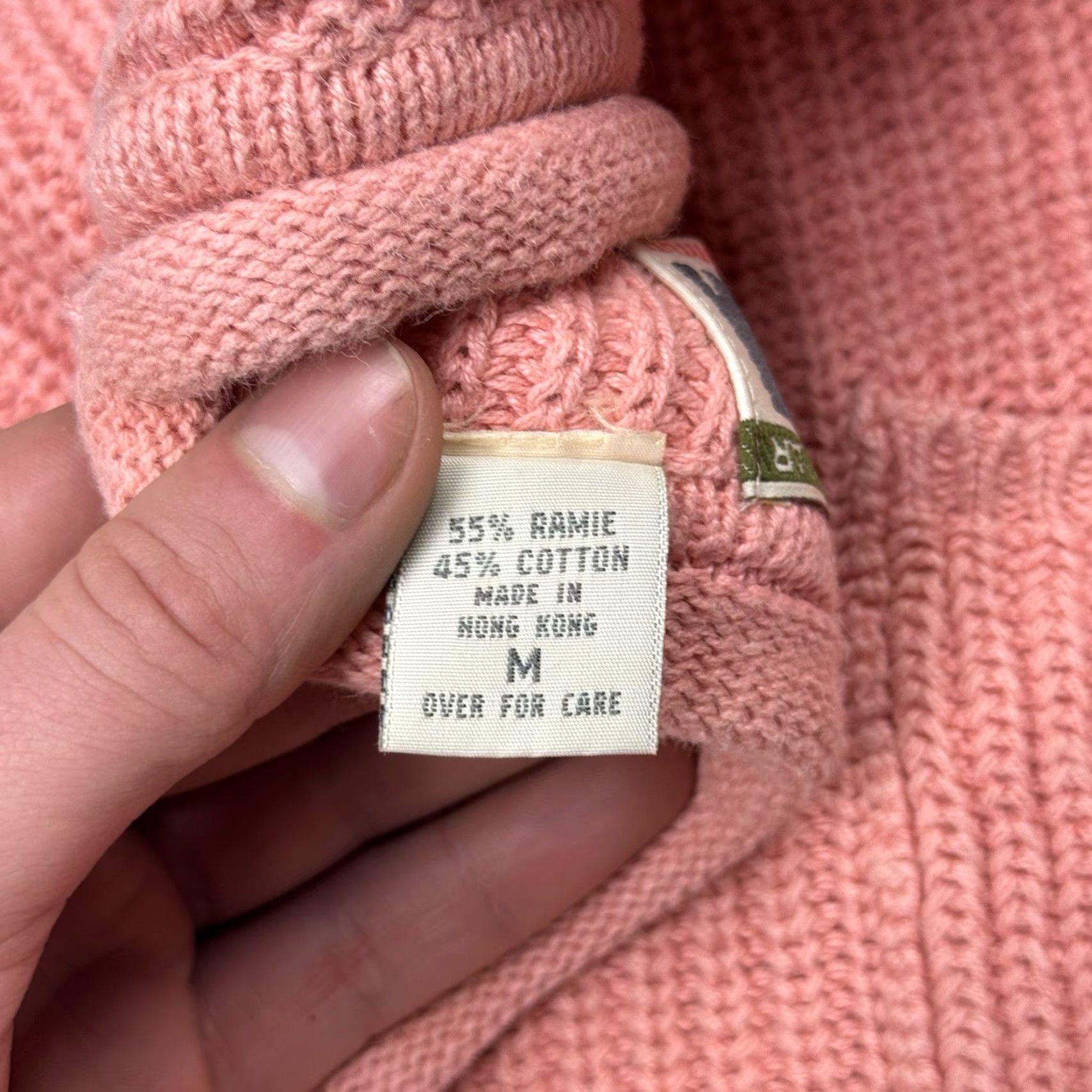 Etro VINTAGE Forenza 90s Pink Chunky Knit Sweater Women’s L Crew Neck Oversized Cable-Knit Preppy Size L / US 10 / IT 46 - 4 Thumbnail