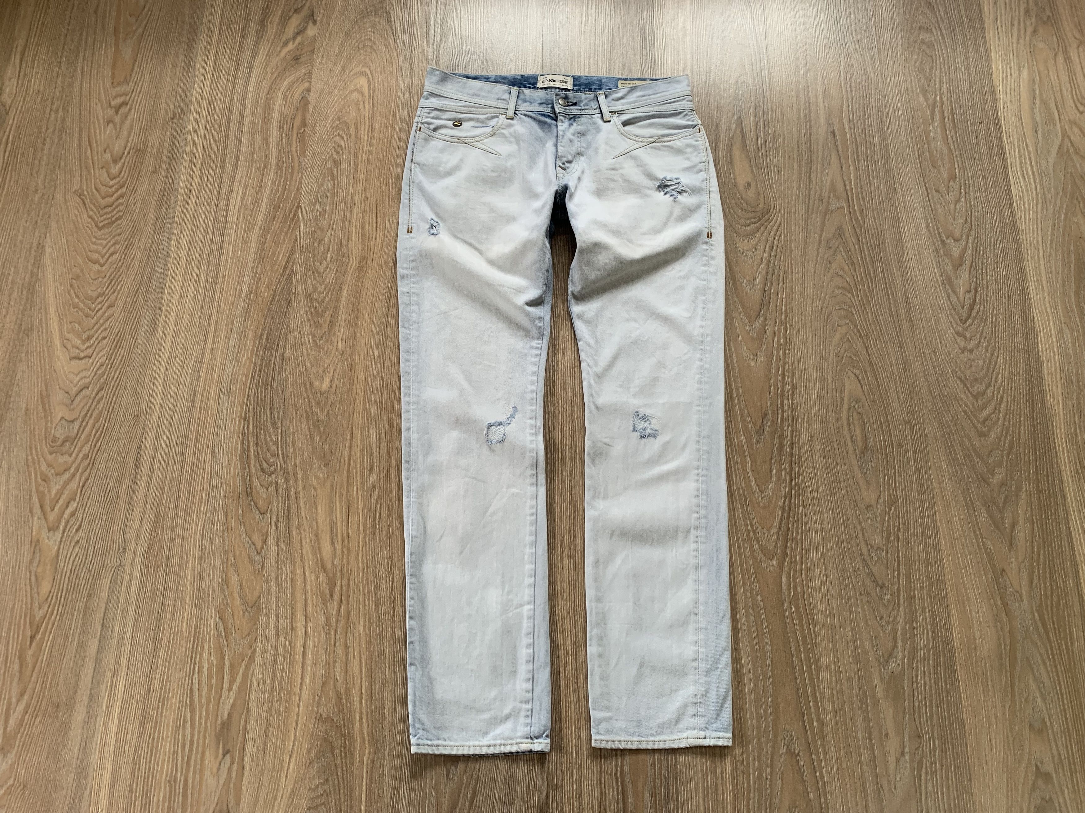 Energie Energie Patrick Distressed Light Blue Jeans Size US 33 - 1 Thumbnail