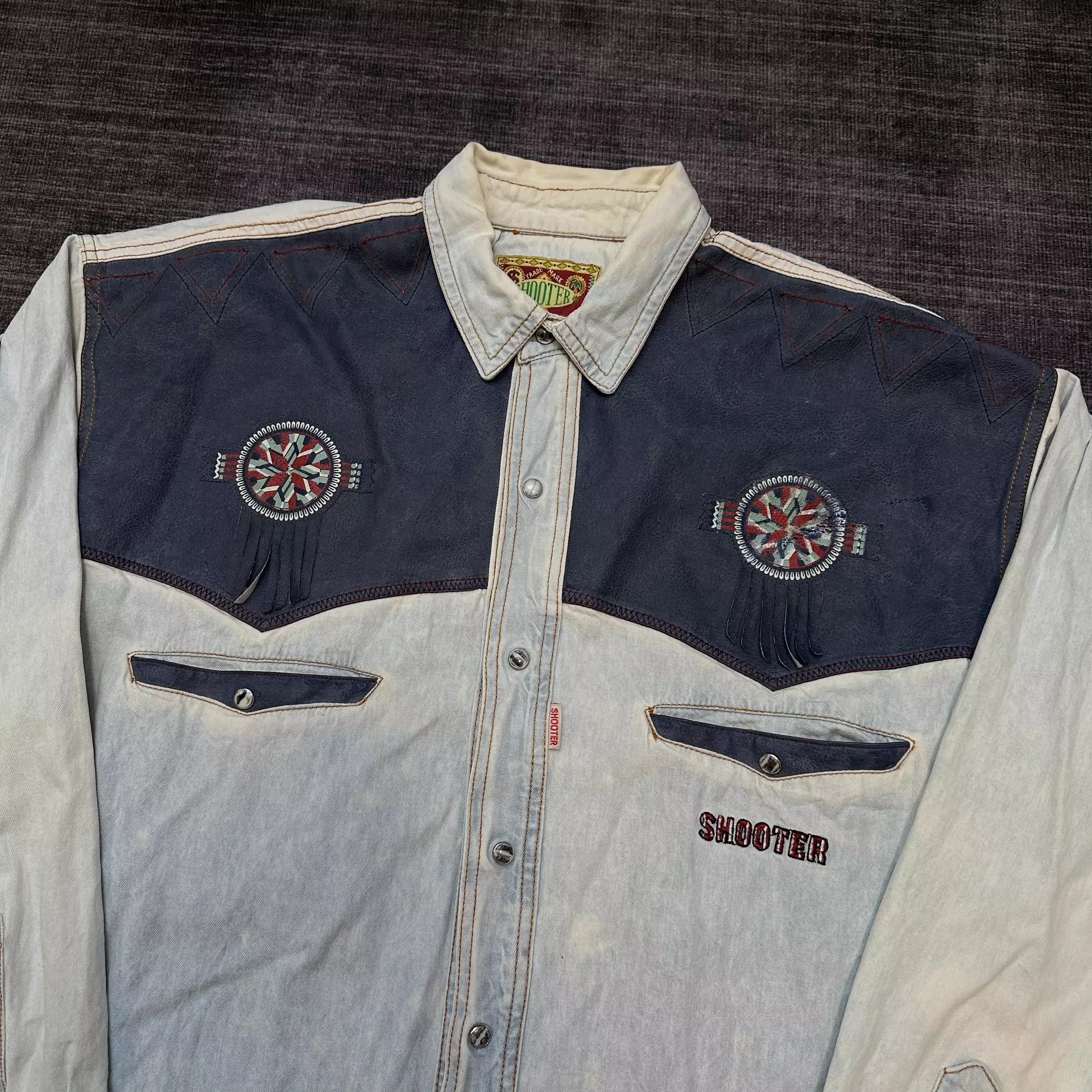Other Vintage Western Native-Inspired Cowboy Shirt Size US L / EU 52-54 / 3 - 4 Thumbnail
