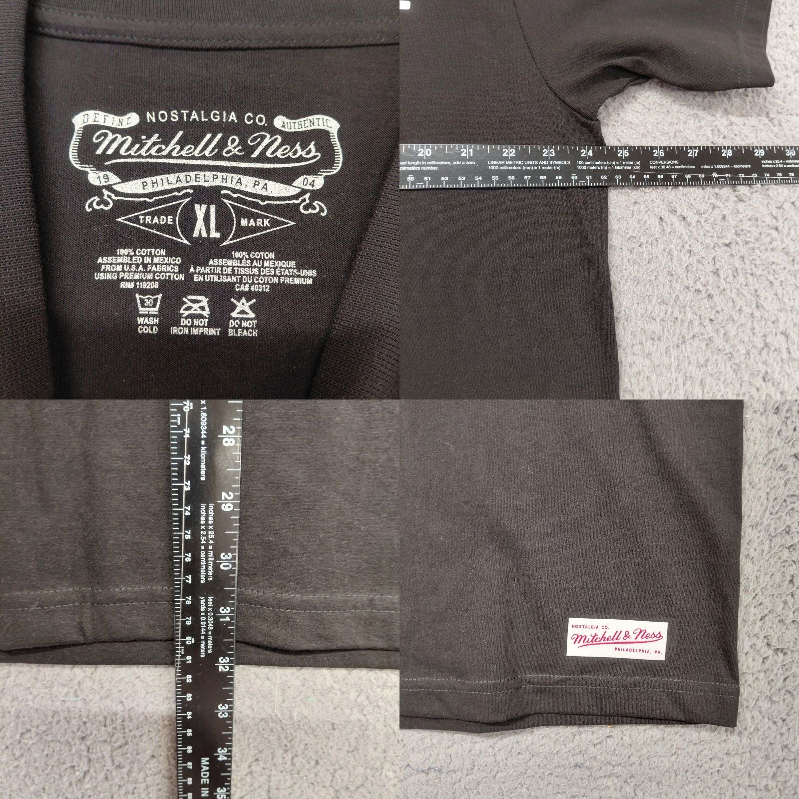Mitchell & Ness Mitchell & Ness Fanatics One Logo T-Shirt Men's Size XL Black Heritage Short Sleeve Size US XL / EU 56 / 4 - 8 Thumbnail
