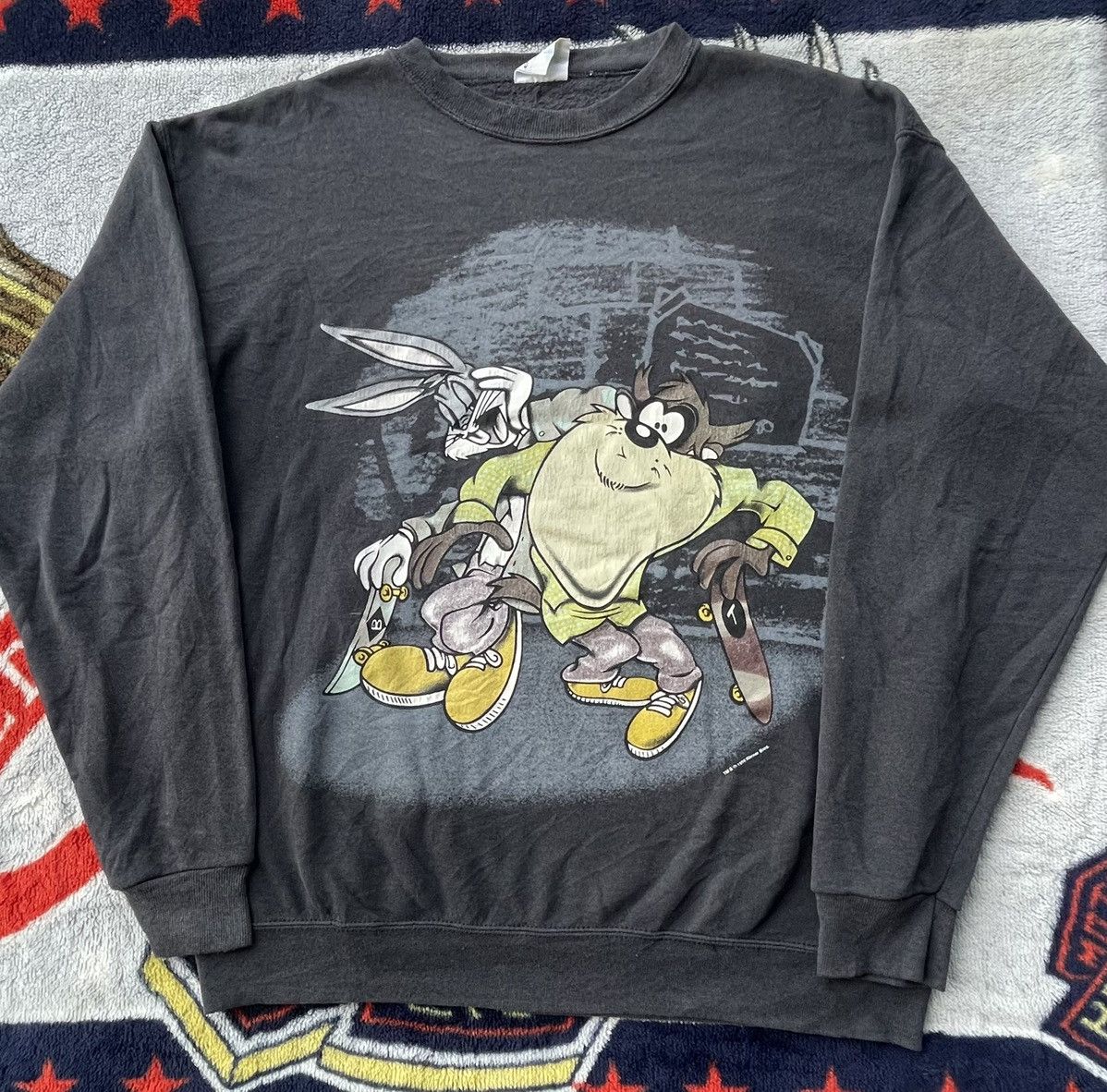 Warner Bros Vintage 90's Tasmanian Devil Skateboards Warner Bros Bunny Size US L / EU 52-54 / 3 - 1 Thumbnail