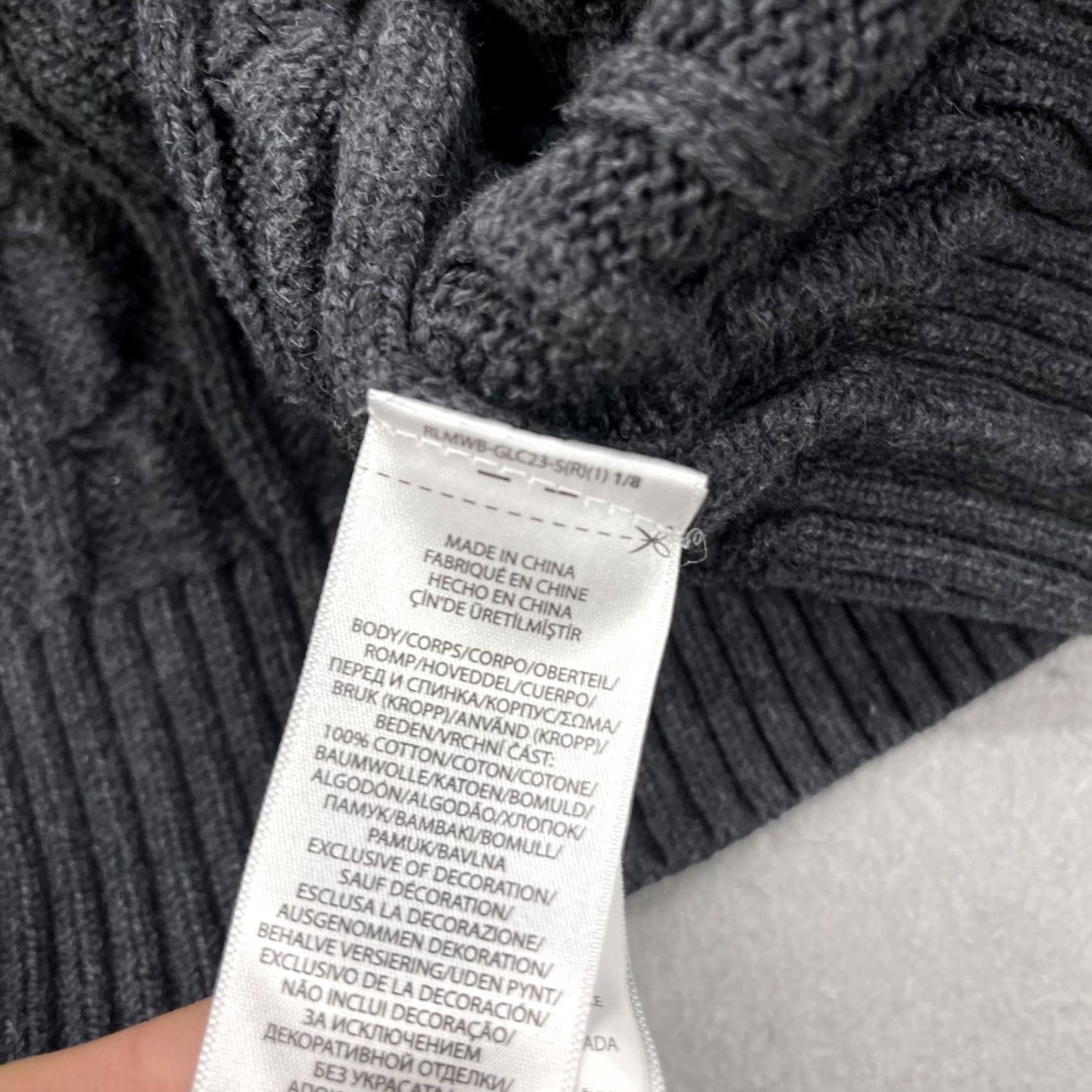 Polo Ralph Lauren Polo Ralph Lauren Sweater Mens XL Gray Cable Knit CrewNeck Cotton Jumper Preppy Size US XL / EU 56 / 4 - 5 Thumbnail