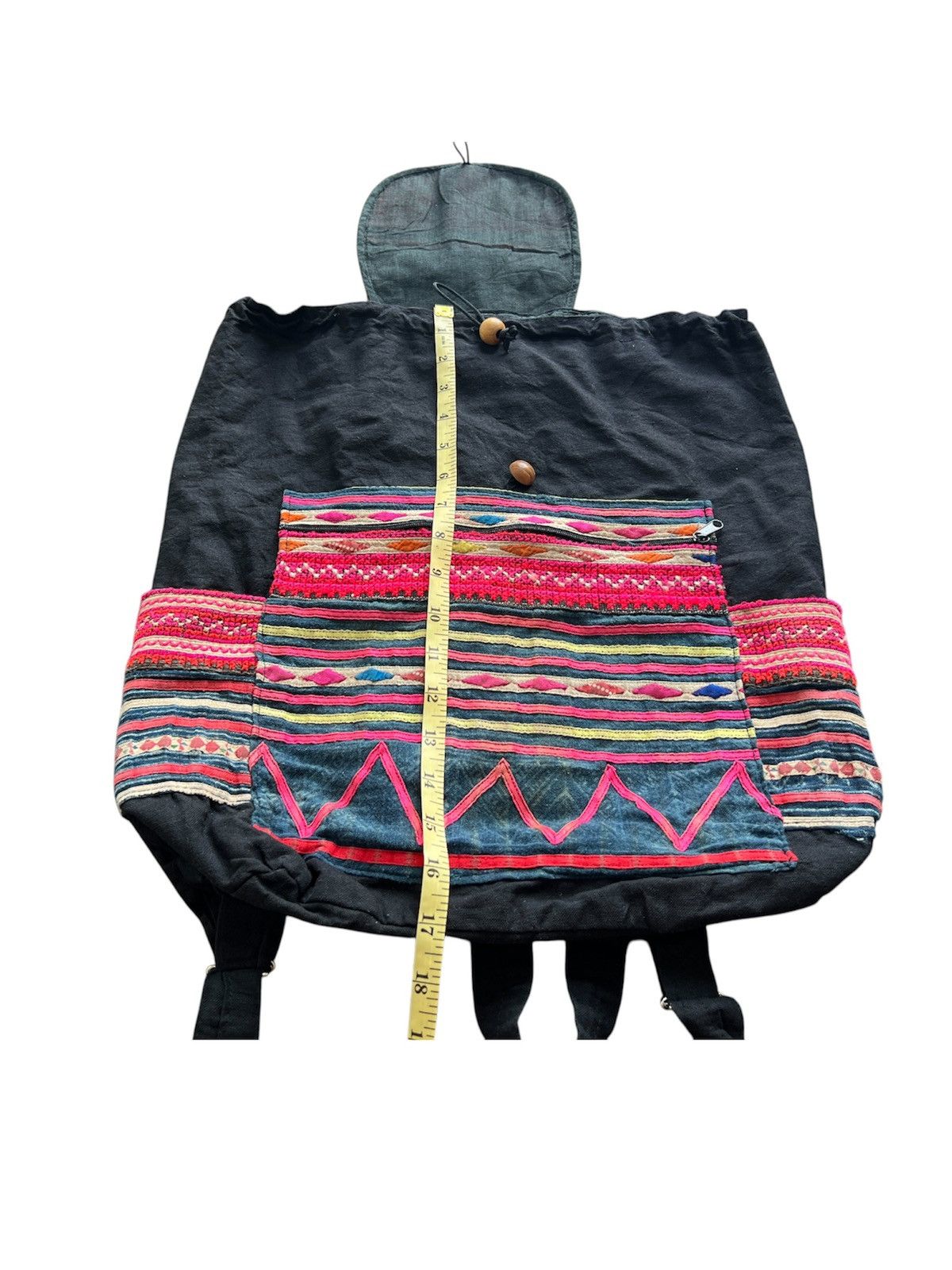 Native × Vintage Navajo Native Style Drawstring Backpack Rucksack Size ONE SIZE - 7 Thumbnail