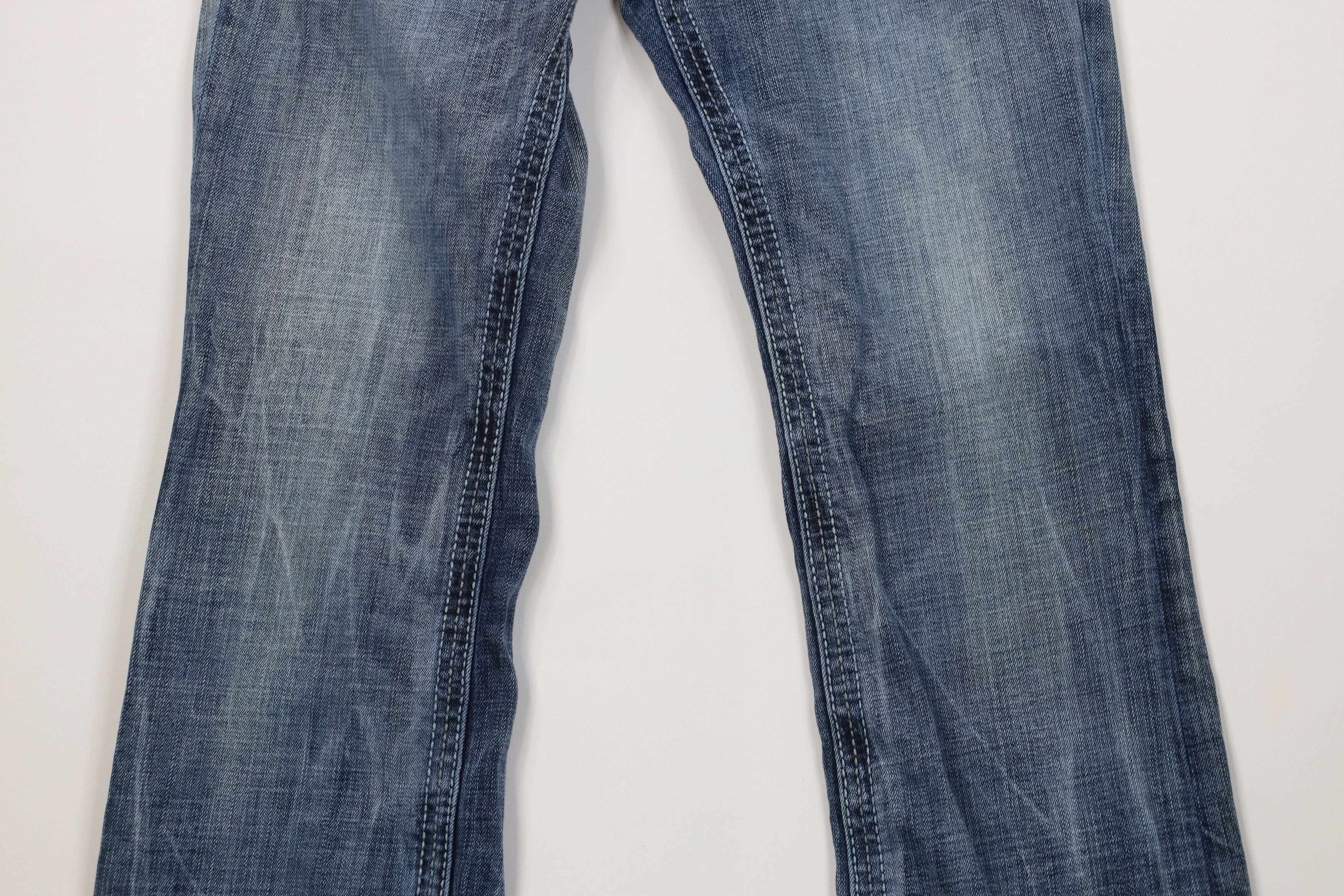 Vintage Buckle BKE Stitch Stretch Aden Bootleg Flared Denim Jeans Size 28" / US 6 / IT 42 - 3 Thumbnail