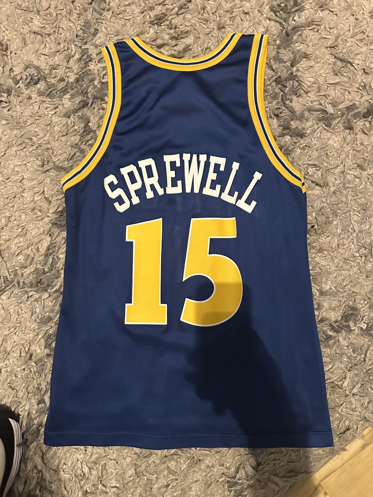 Champion × Vintage Sz40 Vintage Champion Latrell Sprewell Golden State Warriors Size US XXS / EU 40 - 1 Thumbnail
