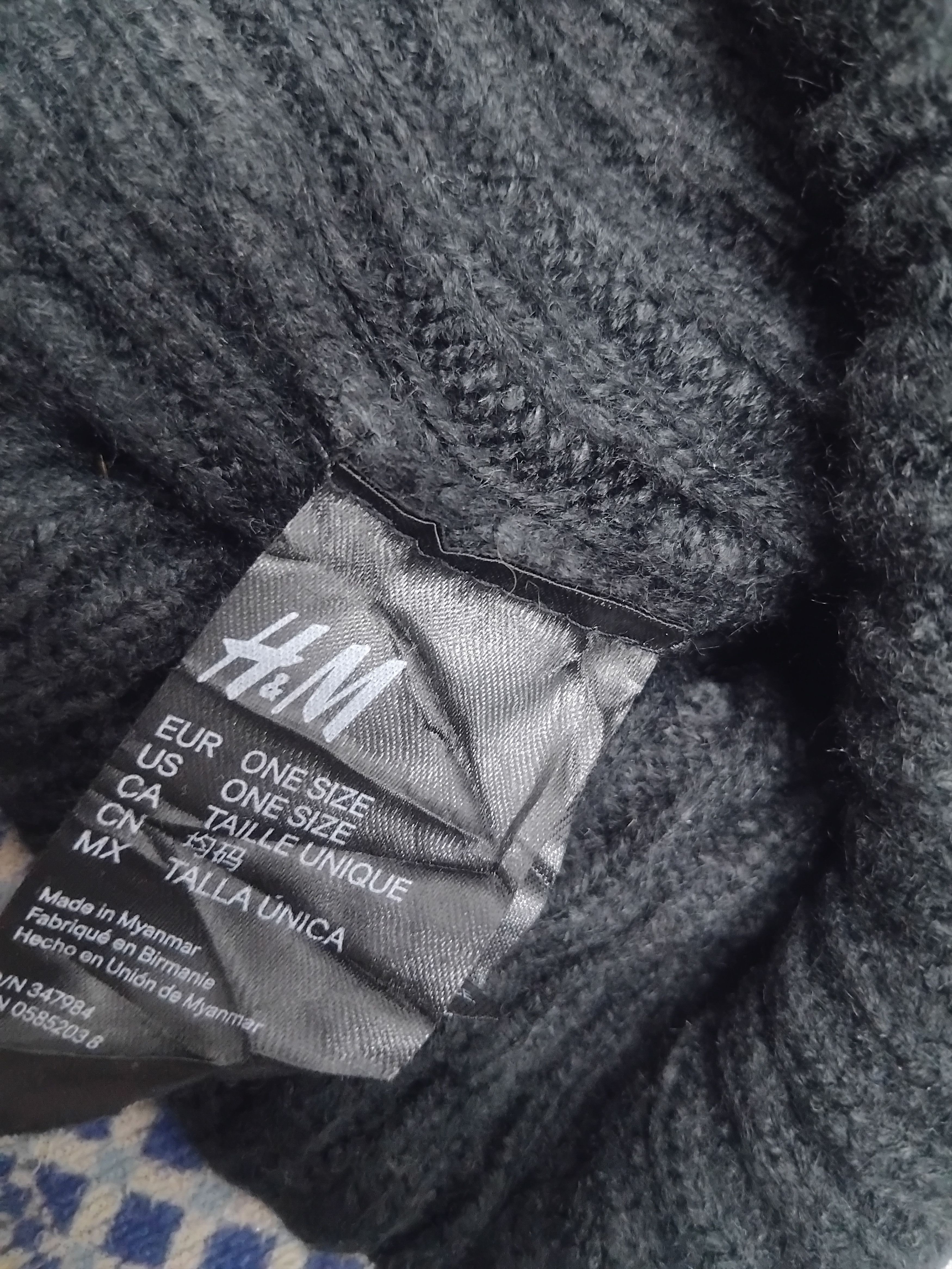 Japanese Brand 💥H&M Black colour beanie hat Size ONE SIZE - 2 Thumbnail