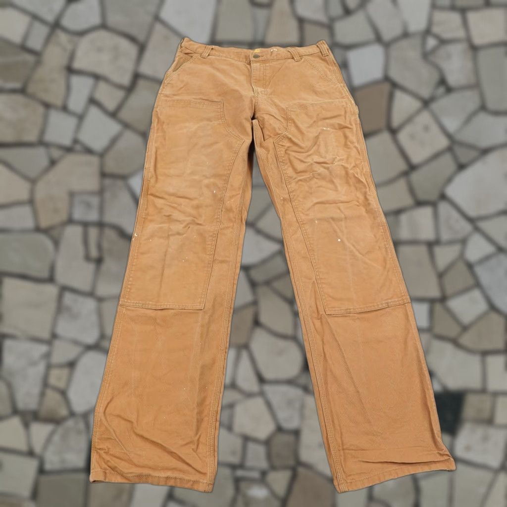 Carhartt VINTAGE Carhartt Work Pants Mens 36x36 Relaxed Fit Brown Cotton Spandex Canvas Carpenter Durable Trousers Size US 36 / EU 52 - 1 Thumbnail