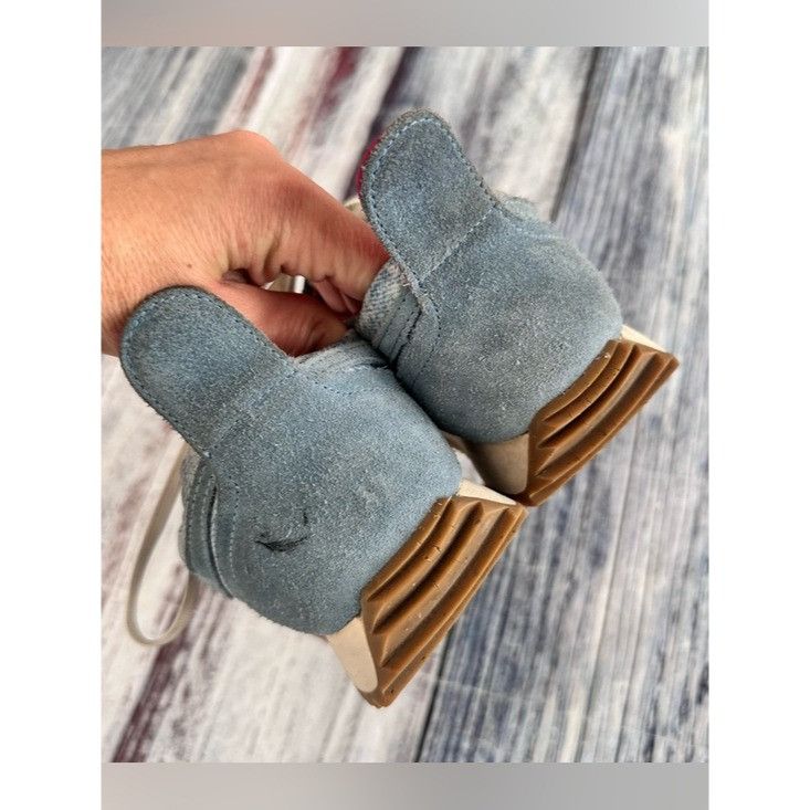 Rag & Bone Rag & Bone Light Blue Suede & Knit Sneakers with Pink Lining Size US 7.5 / IT 37.5 - 4 Thumbnail