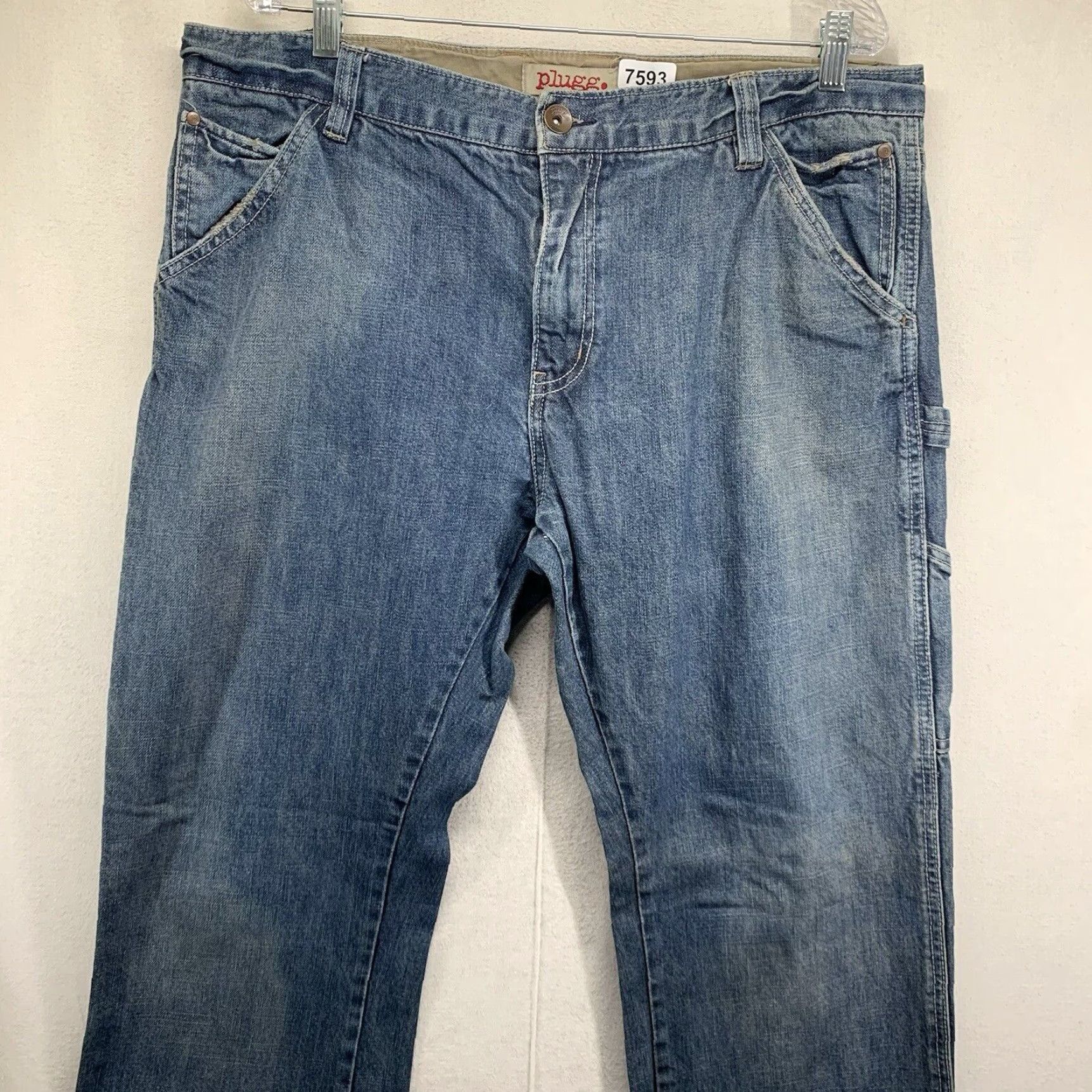 Vintage VINTAGE Plugg Men’s Jeans Size 38 Loose Fit 30in Blue Denim 90s Biker Music Band Size US 38 / EU 54 - 4 Thumbnail