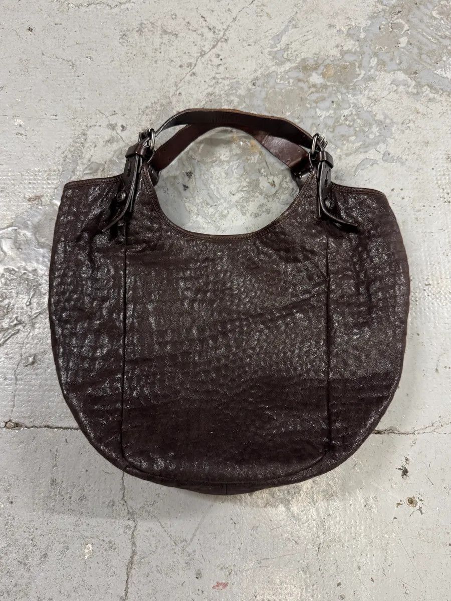 Designer × Givenchy × Vintage 2000s Givenchy Hobo Brown Grained Handle Bag Size ONE SIZE - 1 Thumbnail