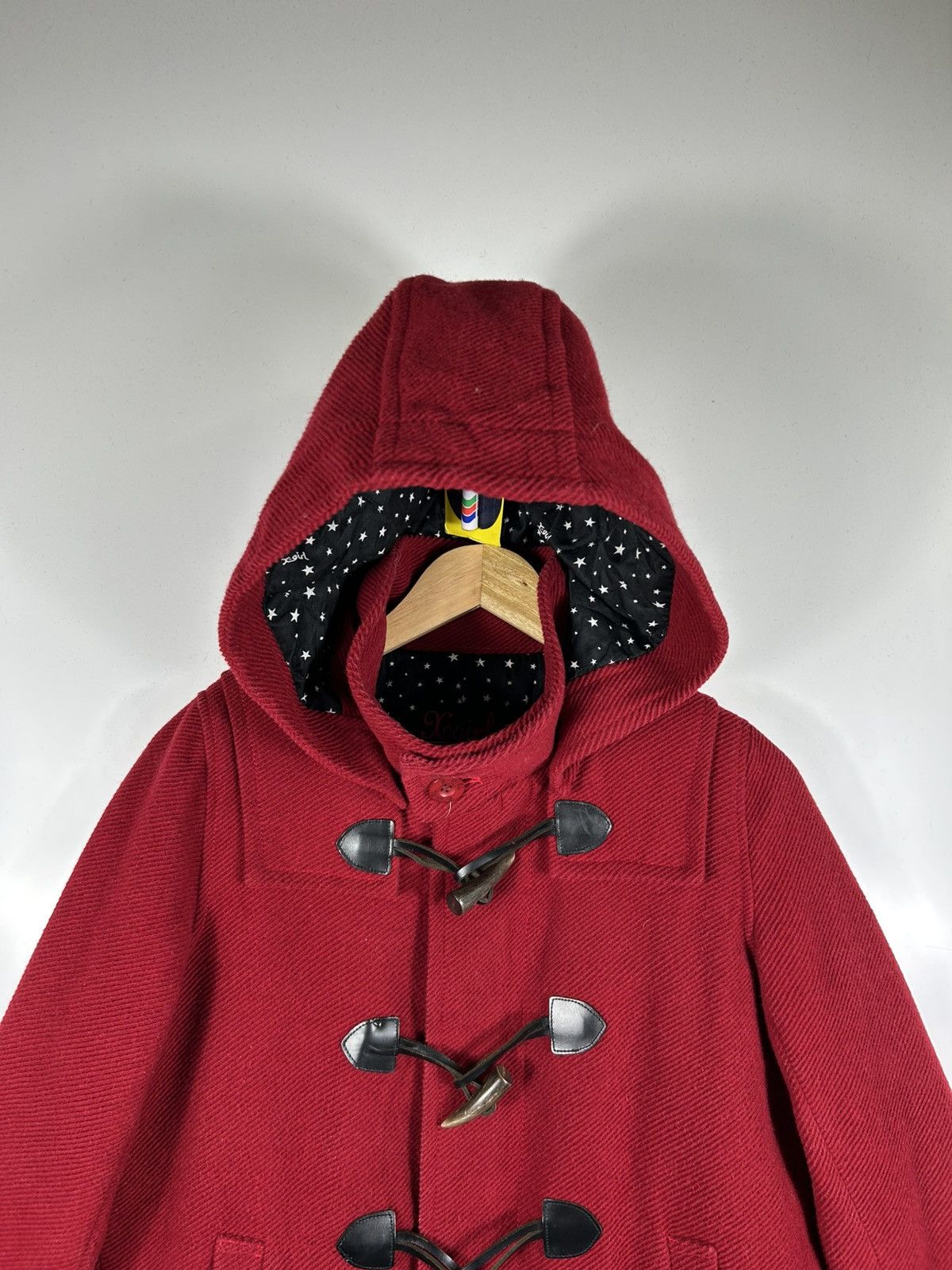 Japanese Brand 🔥X-Girl Hooded Wool Duffle Coat Jacket Size XS / US 0-2 / IT 36-38 - 4 Thumbnail