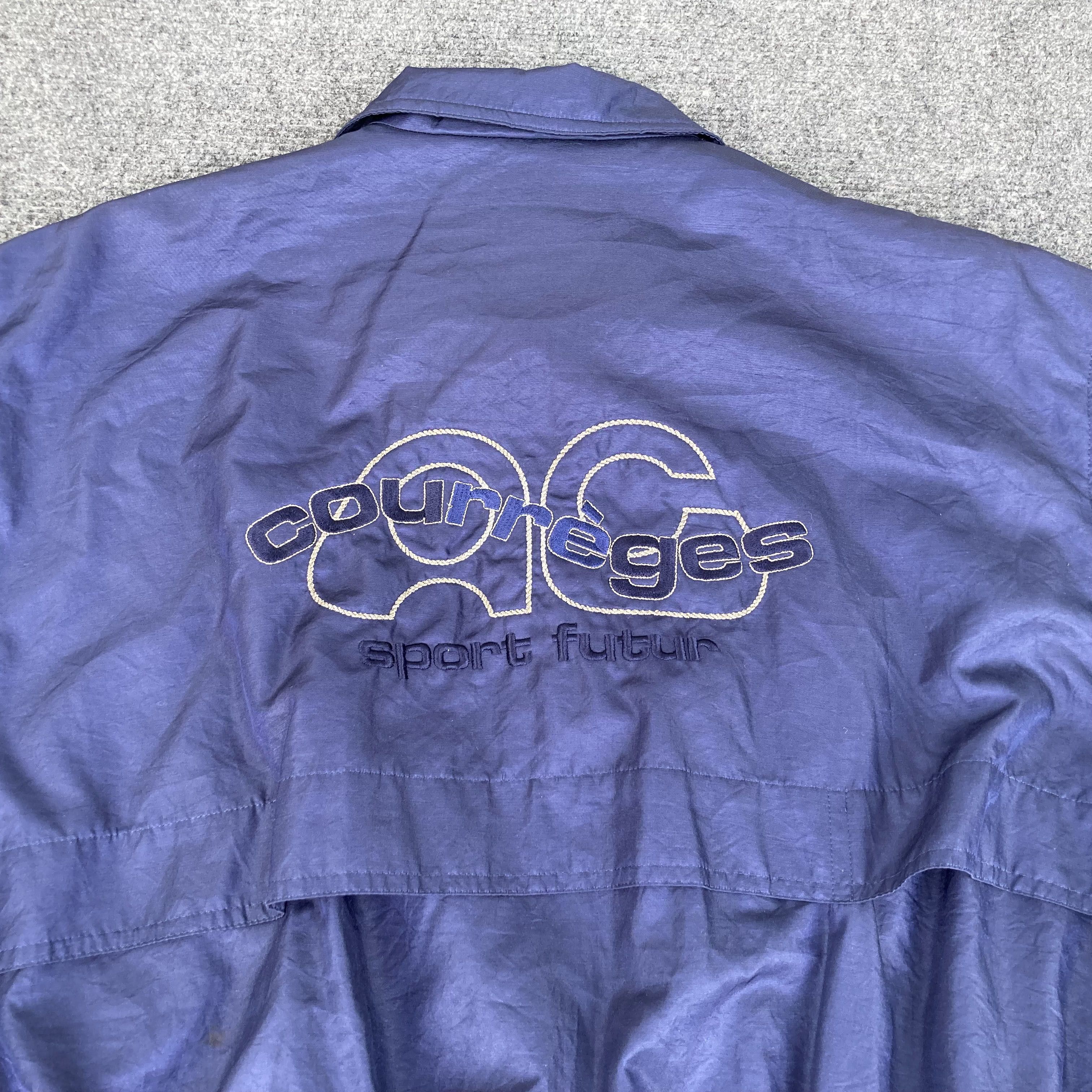 Courreges × Designer × Vintage Vintage courreges Sport Futur blue 90s Zipper Sweater Size US M / EU 48-50 / 2 - 8 Thumbnail