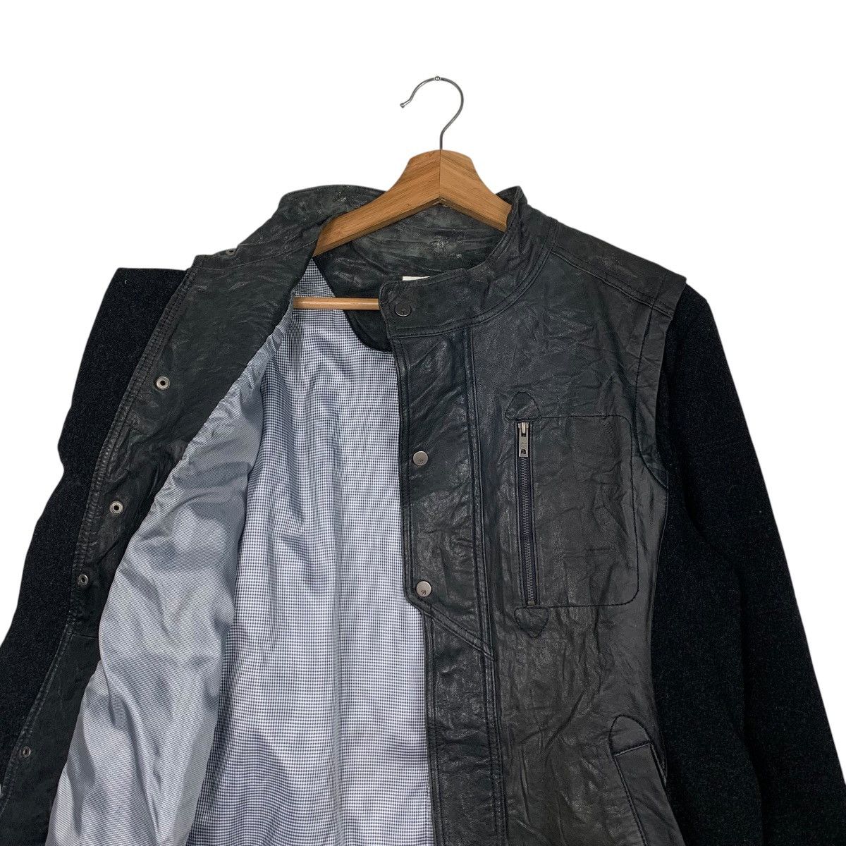 Leather BON Wool Leather Hybrid Jacket #1872-C81 Size US S / EU 44-46 / 1 - 10 Thumbnail