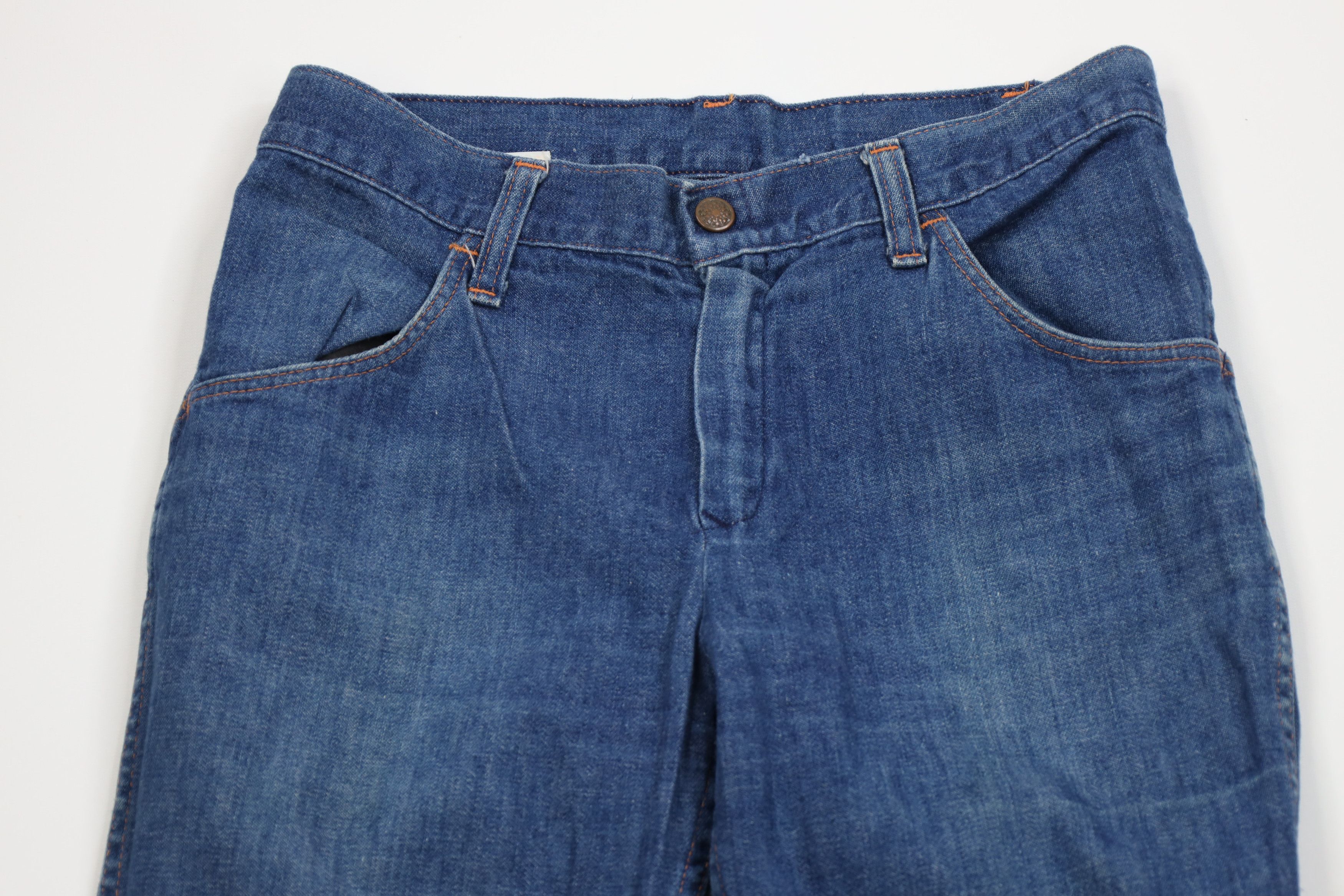 Vintage Vintage 70s Streetwear Straight Leg Denim Jeans Blue USA Size 28" / US 6 / IT 42 - 2 Thumbnail