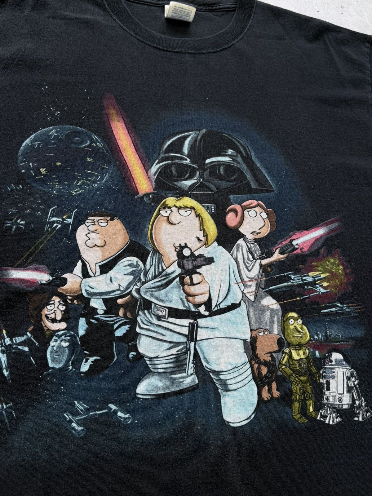 Cartoon Network Vintage Family Guy Star Wars Parody TV T-Shirt Size US L / EU 52-54 / 3 - 4 Thumbnail