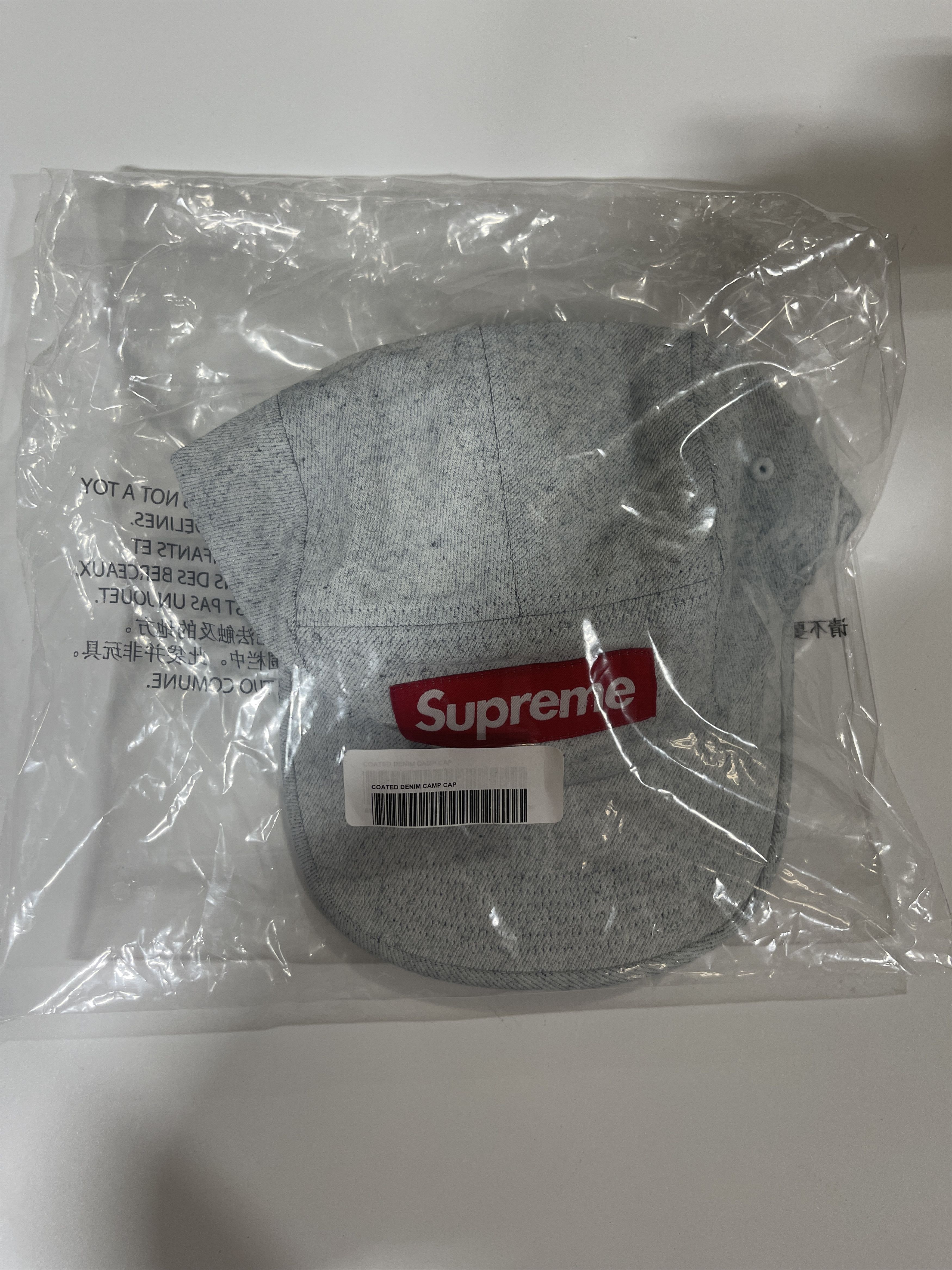 Supreme Supreme Coated Denim Camp Cap White Sz Adjustable Size ONE SIZE - 3 Thumbnail