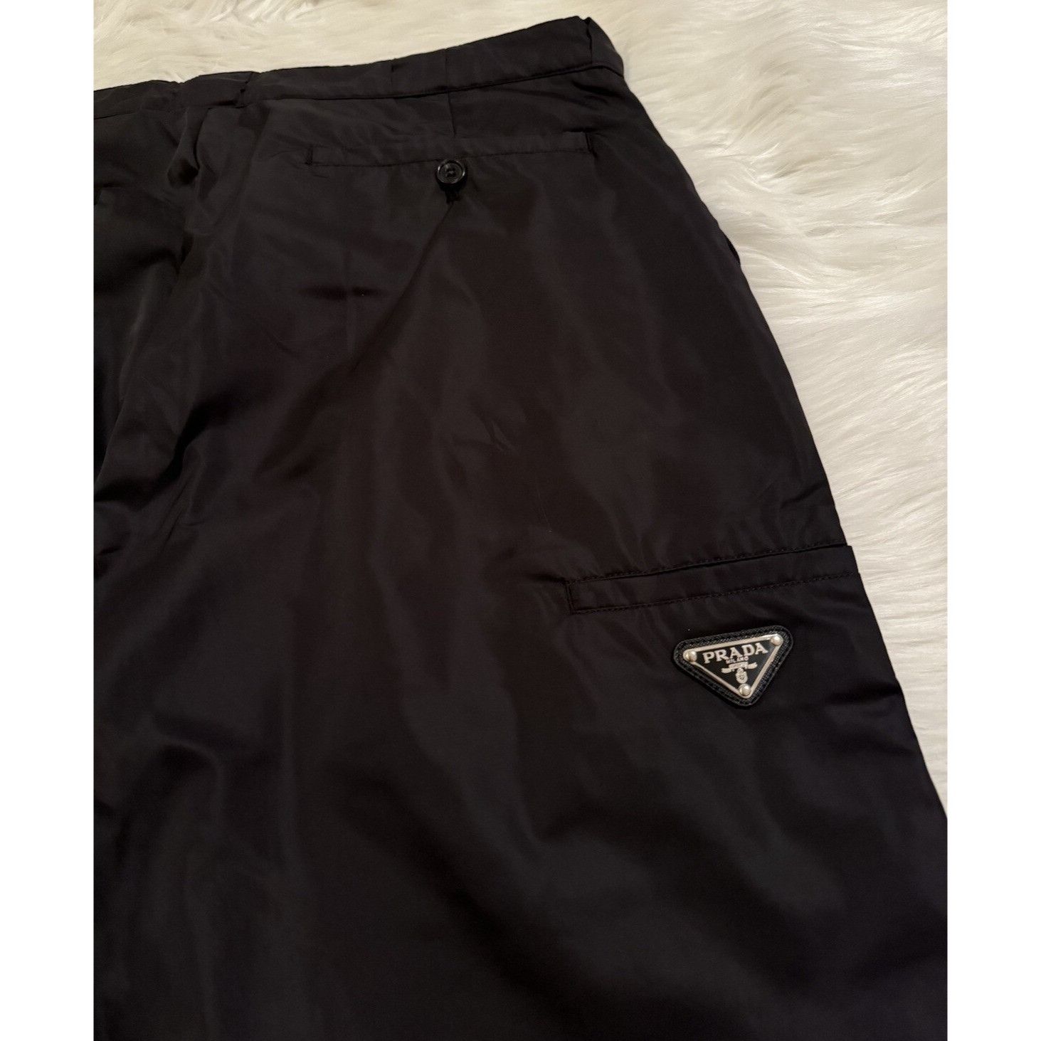 Prada Prada Nylon Gabardine Pants Triangle Logo Strap Cuff Black 5 Size US 36 / EU 52 - 6 Thumbnail