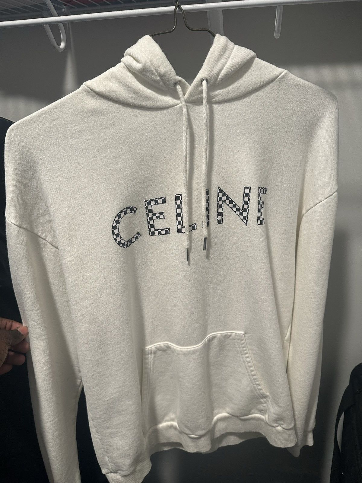 Celine Celine Studded Logo Hoodie Grailed