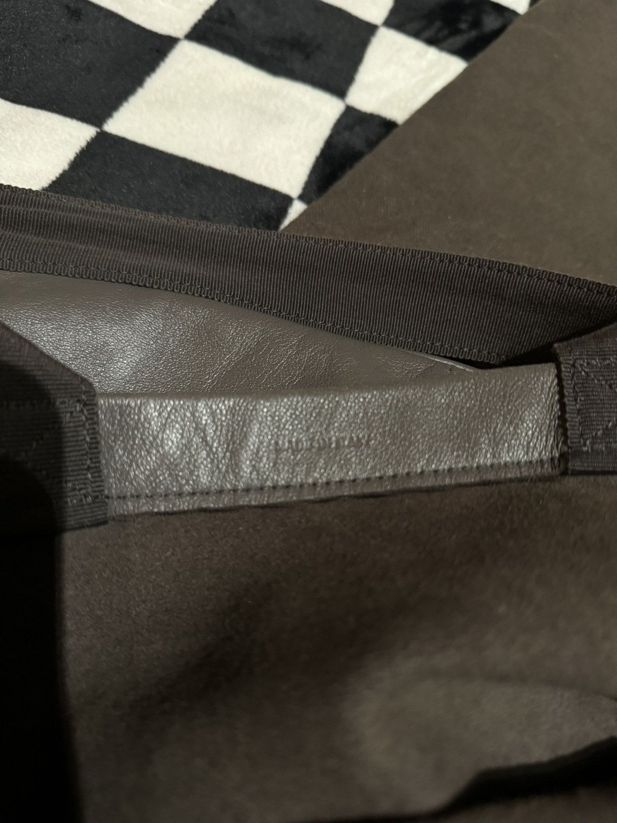 Rick Owens LEATHER MAINLINE TOTE BAG DARK DUST Size ONE SIZE - 5 Thumbnail