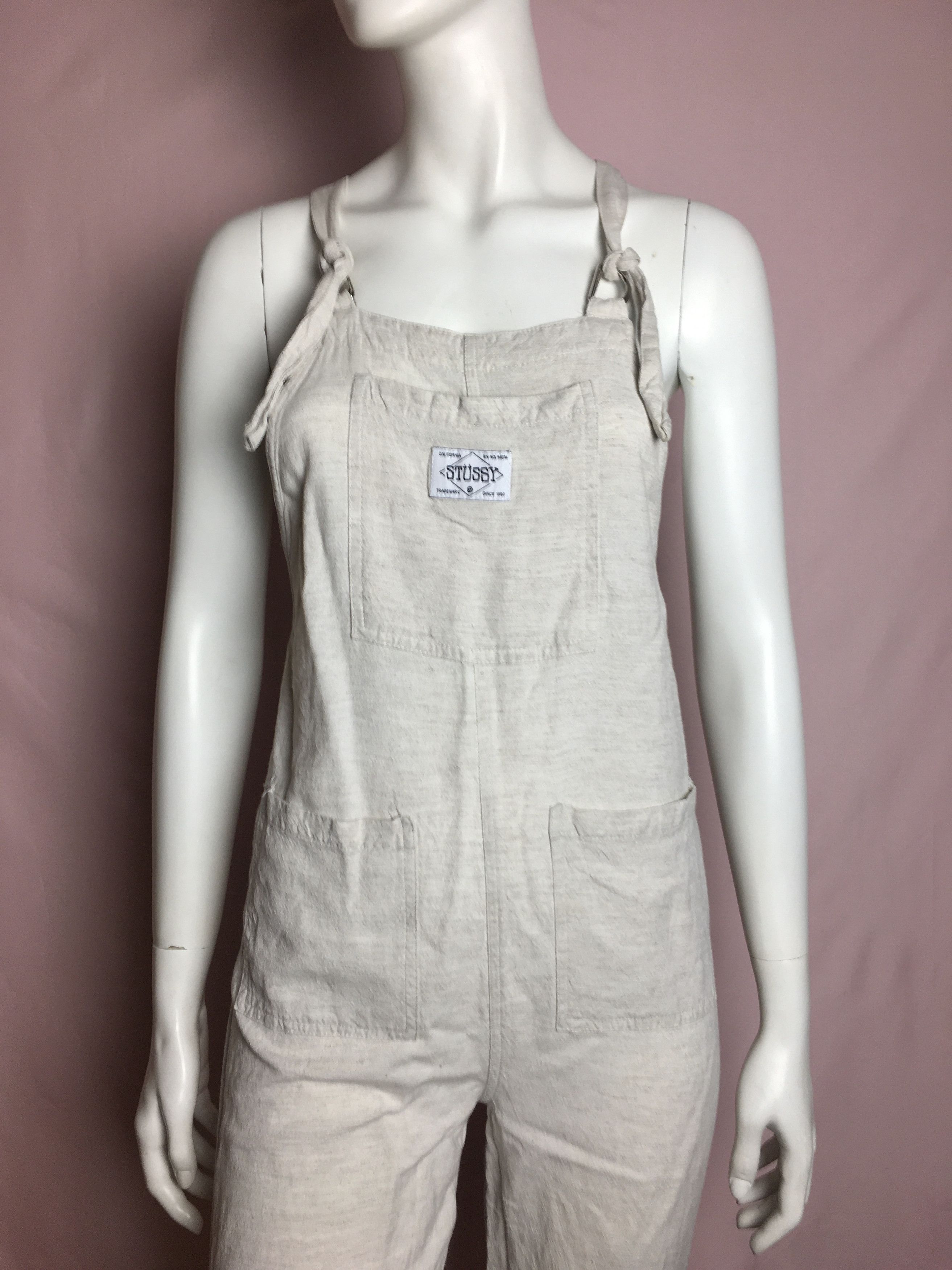Stussy Stussy Linen Cotton Overalls Jumpsuit UK 6 Size 26" / US 2 / IT 38 - 4 Thumbnail