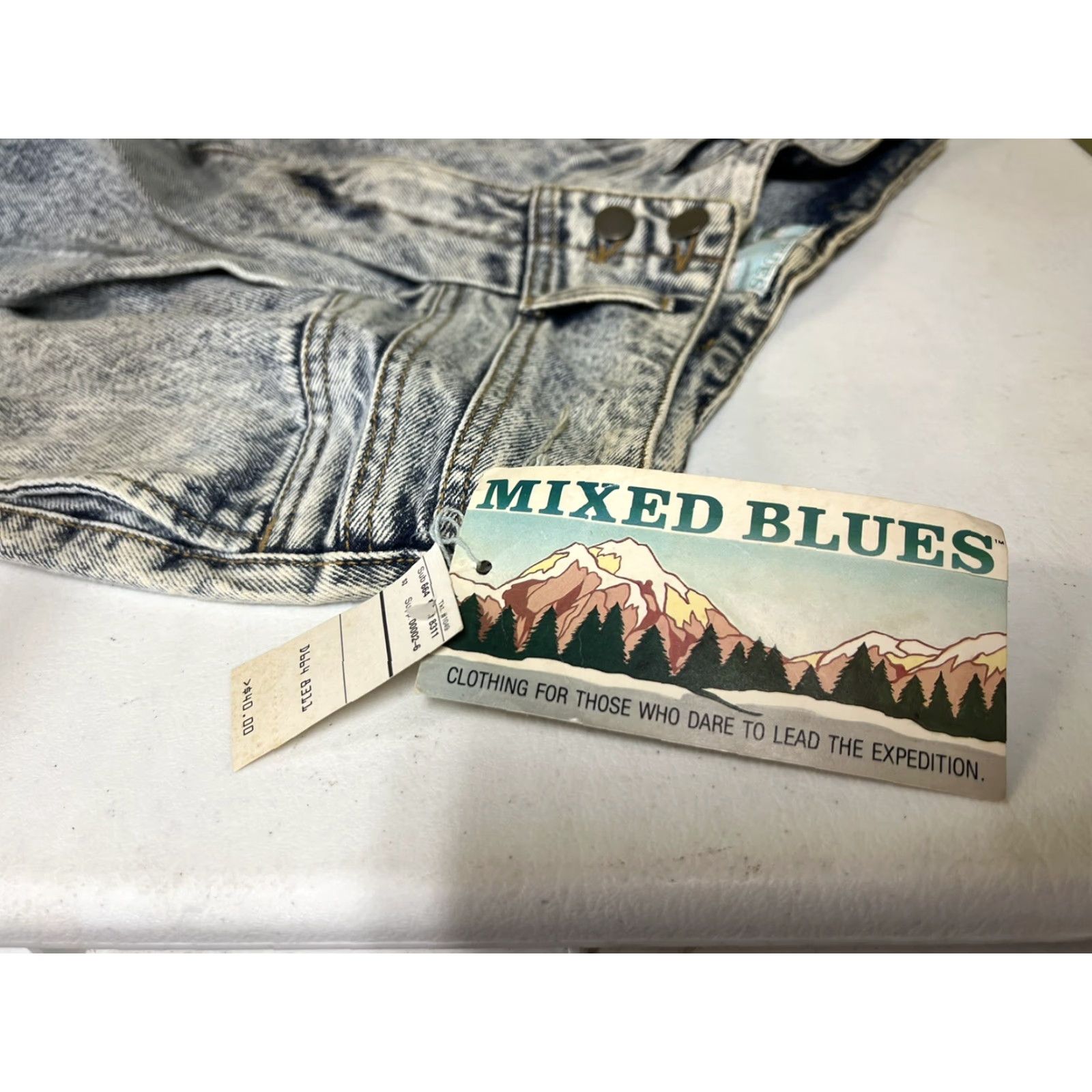 Vintage VINTAGE Mixed Blues Jeans Parachute Acid Wash Denim Womens 80s Sz 13 28”W Regular NOS Size 34" / US 12 / IT 48 - 6 Thumbnail