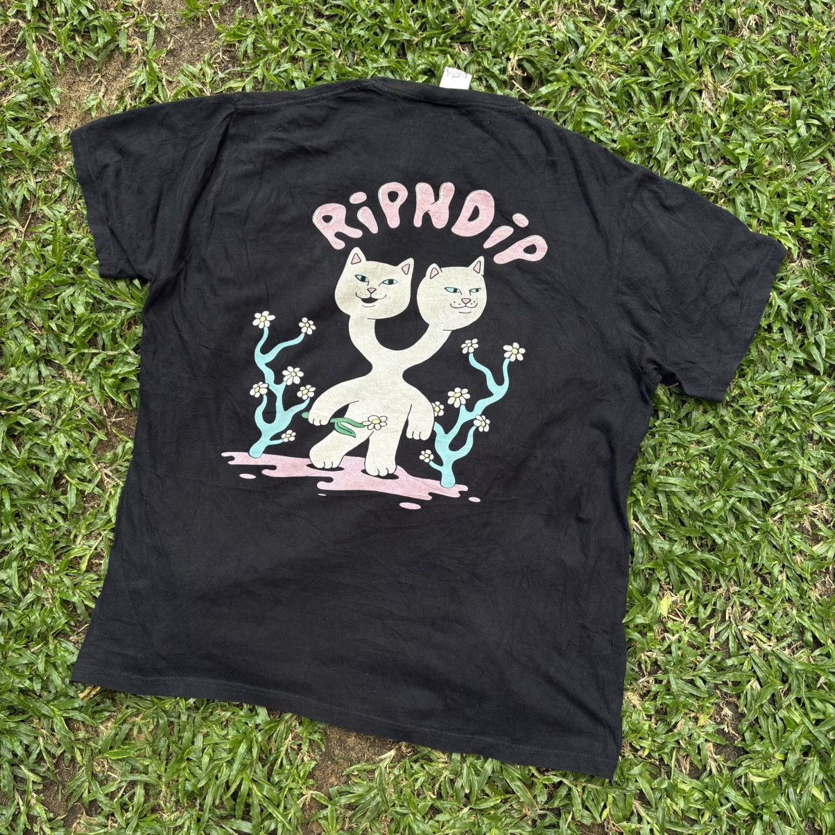 RIPNDIP RIPNDIP Two Headed Cat Graphic T-Shirt Black Size Size US L / EU 52-54 / 3 - 2 Thumbnail