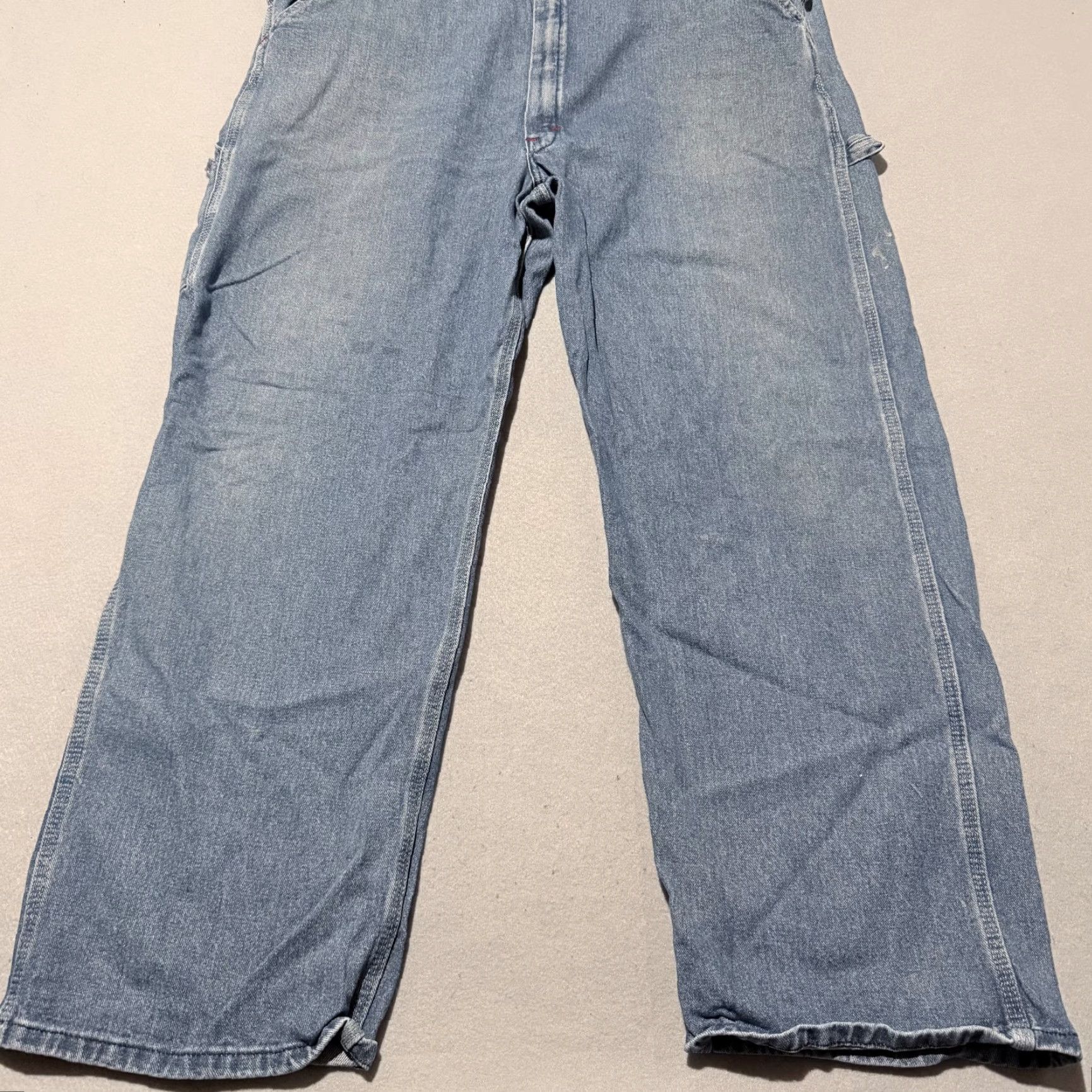 Dickies VINTAGE Dickies Bib Overall Blue Denim Adult 38x30 Workwear Carpenter 90s Dickies Overall Denim Blue Adult 38x30 Womens Size 26" / US 2 / IT 38 - 3 Thumbnail
