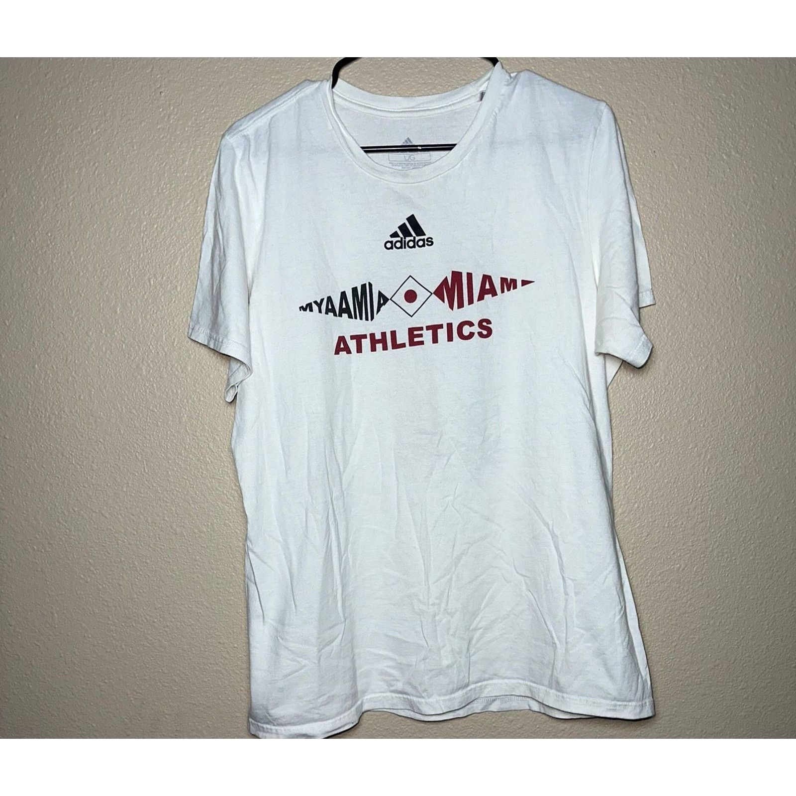 Adidas 🧢 Adidas “Myaamia Miami Athletics” Tee – With Size L Size US L / EU 52-54 / 3 - 1 Thumbnail