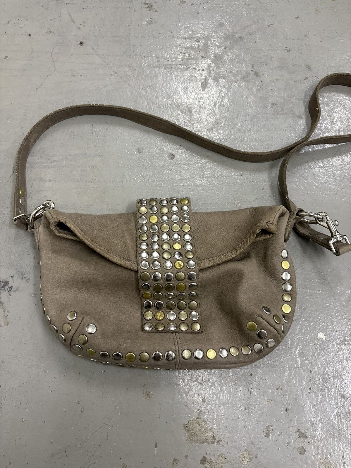 KMRii LGB GOA Lamb Leather Cyberpunk Studded Sling Bag Size ONE SIZE - 4 Thumbnail