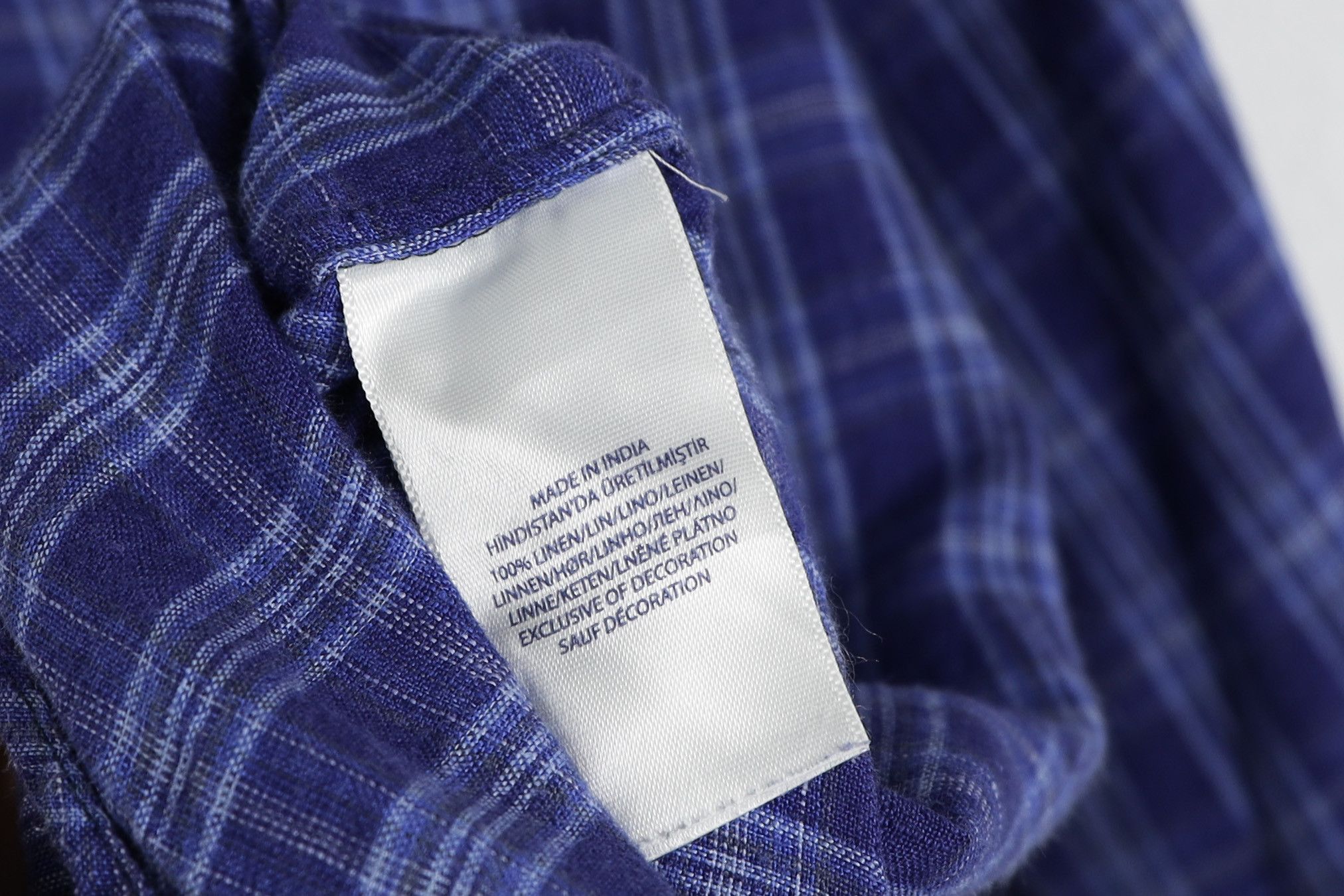 120% Lino Polo Ralph Lauren Pony Logo Blue Check Linen Shirt Preppy Size US M / EU 48-50 / 2 - 8 Thumbnail