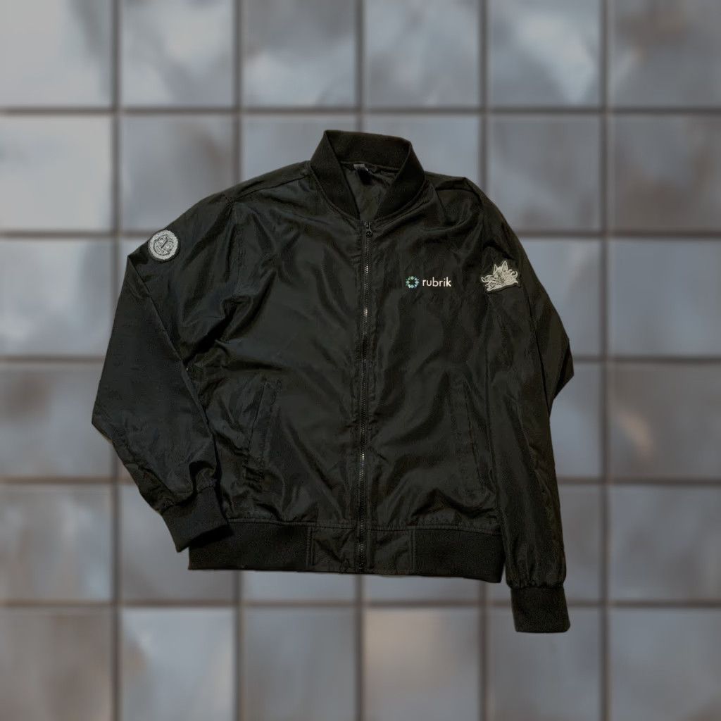 Vintage VINTAGE? Independent Trading Company Rubric Cloud Cyber Tech Full Zip Black Jacket M Mens Windbreaker Zip Size US M / EU 48-50 / 2 - 1 Thumbnail