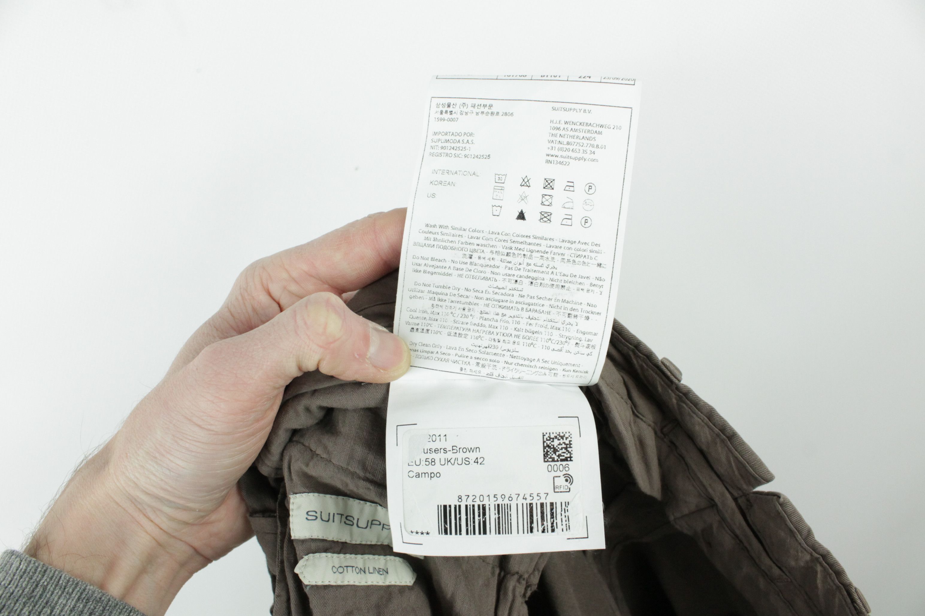 Suitsupply Suitsupply Cotton/Linen Cropped Campo Chino Pants Size US 42 / EU 58 - 9 Thumbnail
