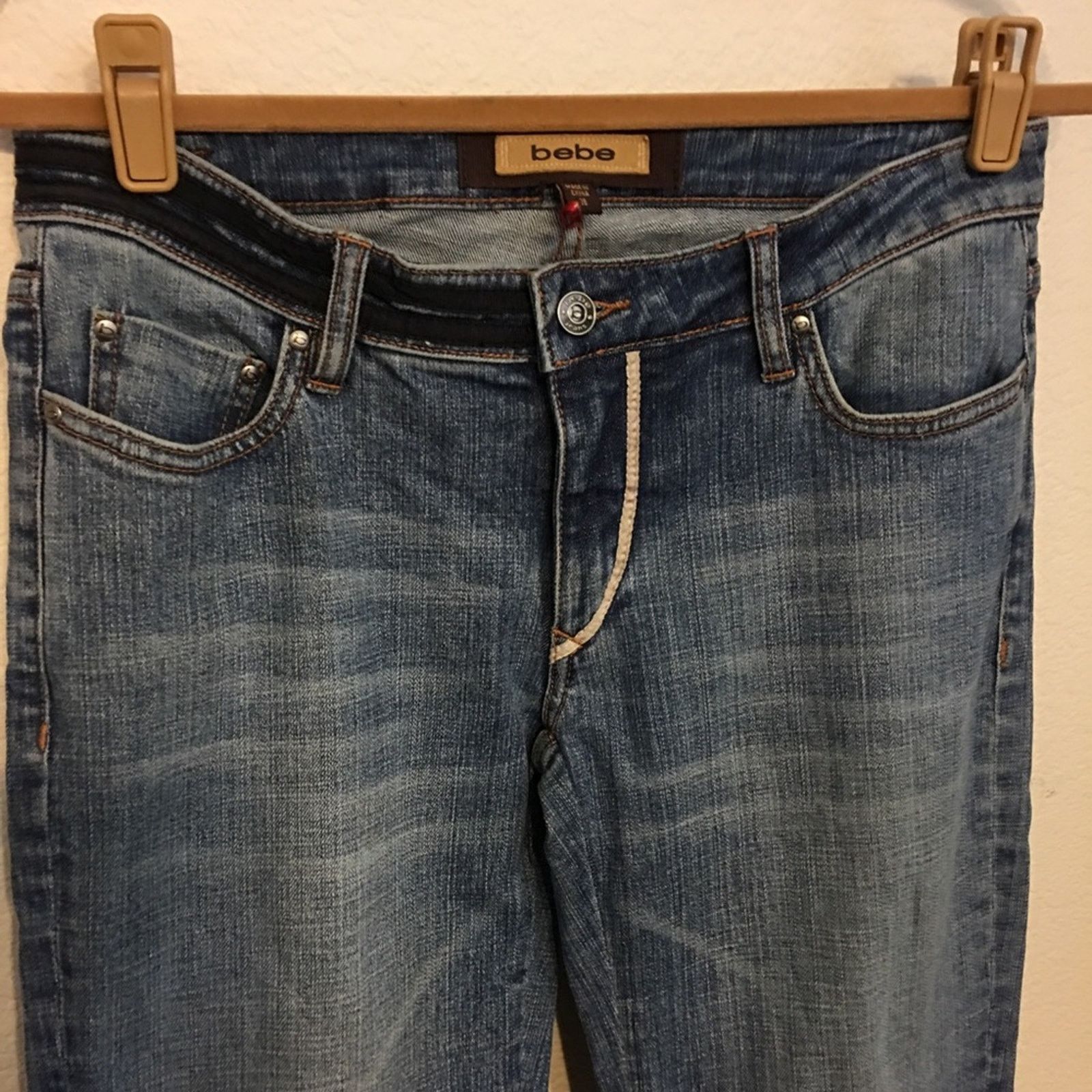 Other Bebe fancy woven ribbon boot cut jeans 28 Size 28" / US 6 / IT 42 - 4 Thumbnail