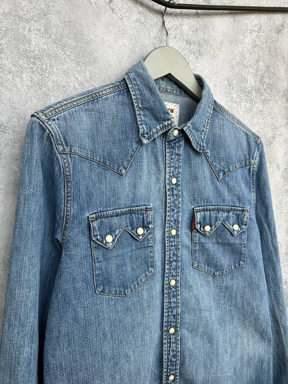 Levi's Vintage Clothing Levi's Authentic Western Wear Pearl Snap Denim Shirt VTG 90s Size US S / EU 44-46 / 1 - 3 Thumbnail