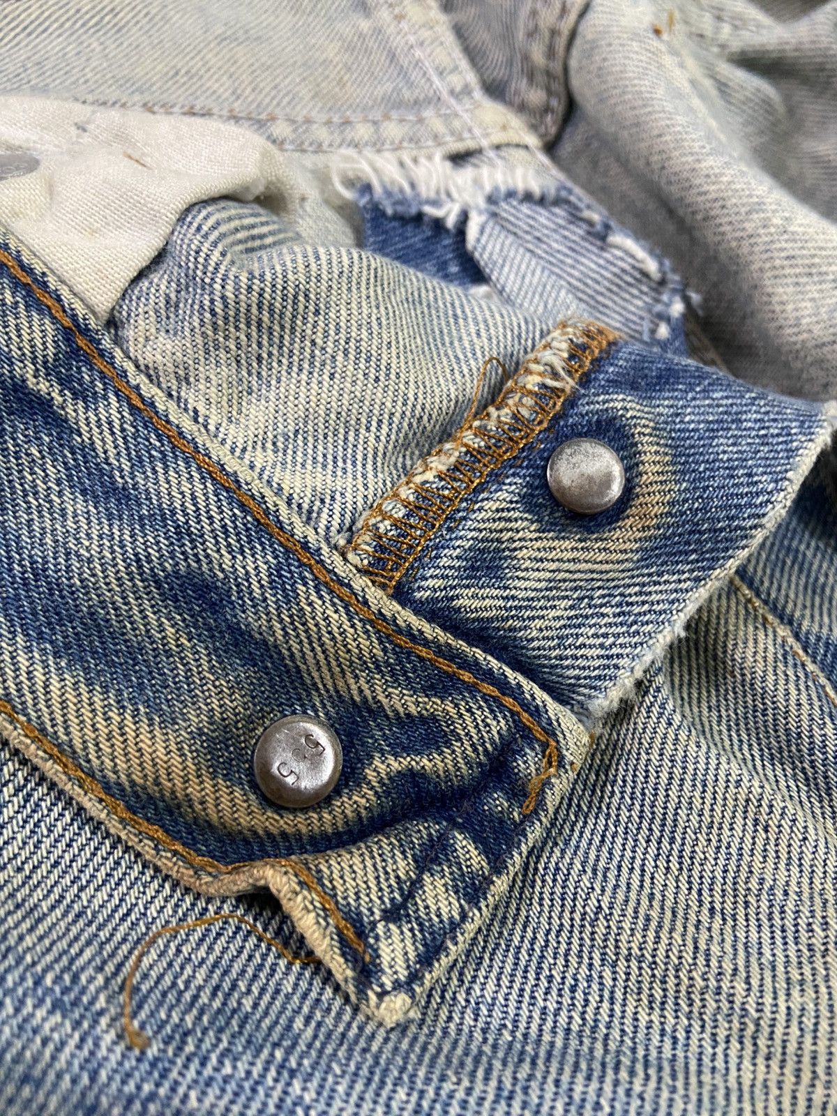 Levi's Vintage 70s Levis 501 Redline Selvedge Jeans Distressed Size US 28 / EU 44 - 2 Thumbnail