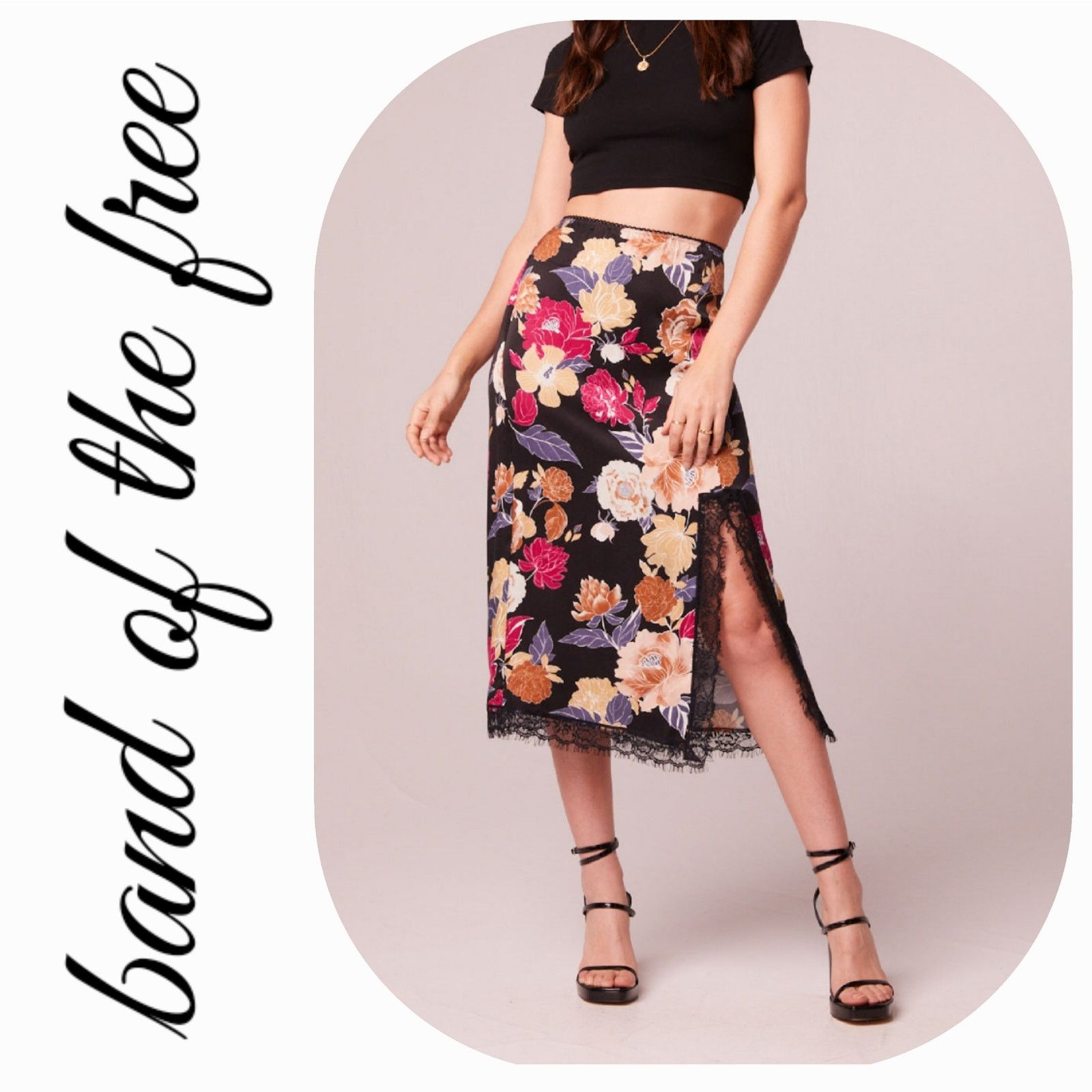 Other NWT Band of the Free Lilou Lace Slip Midi Skirt Sz. S [4-6] Size 27" / US 4 / IT 40 - 1 Thumbnail